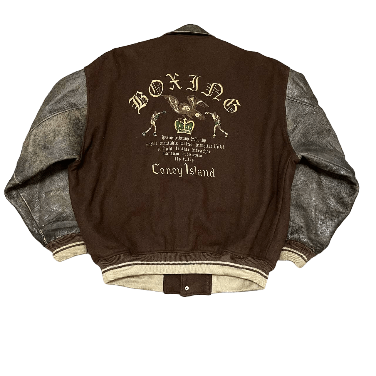 Japanese Brand Vintage Coney Island Boxing Varsity Jacket Wool Leather Size US L / EU 52-54 / 3 - 1 Thumbnail
