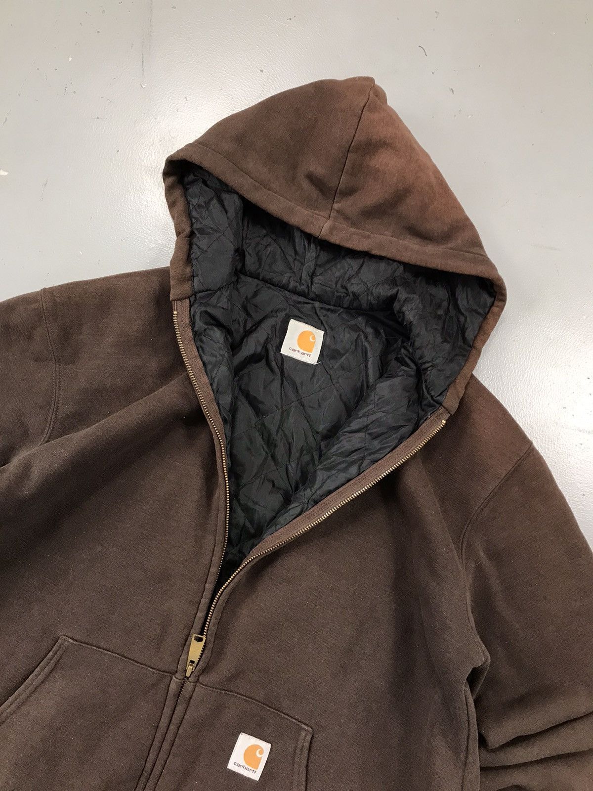 Carhartt × Vintage Rare vintage 90s Carhartt brown hoodie Size US M / EU 48-50 / 2 - 3 Thumbnail