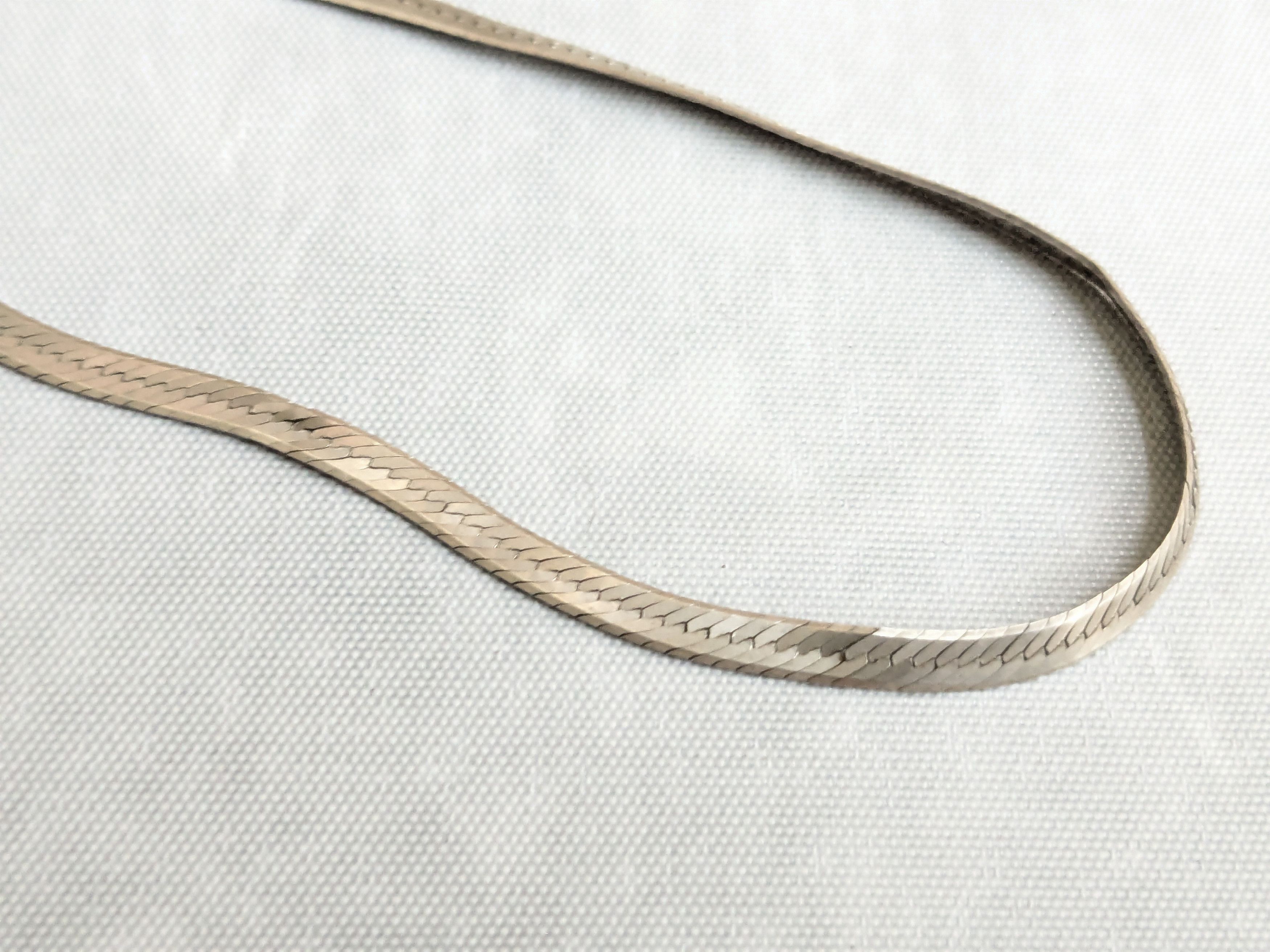 Jewelry Vintage Sterling Silver Herringbone Necklace 20" Size ONE SIZE - 12 Thumbnail