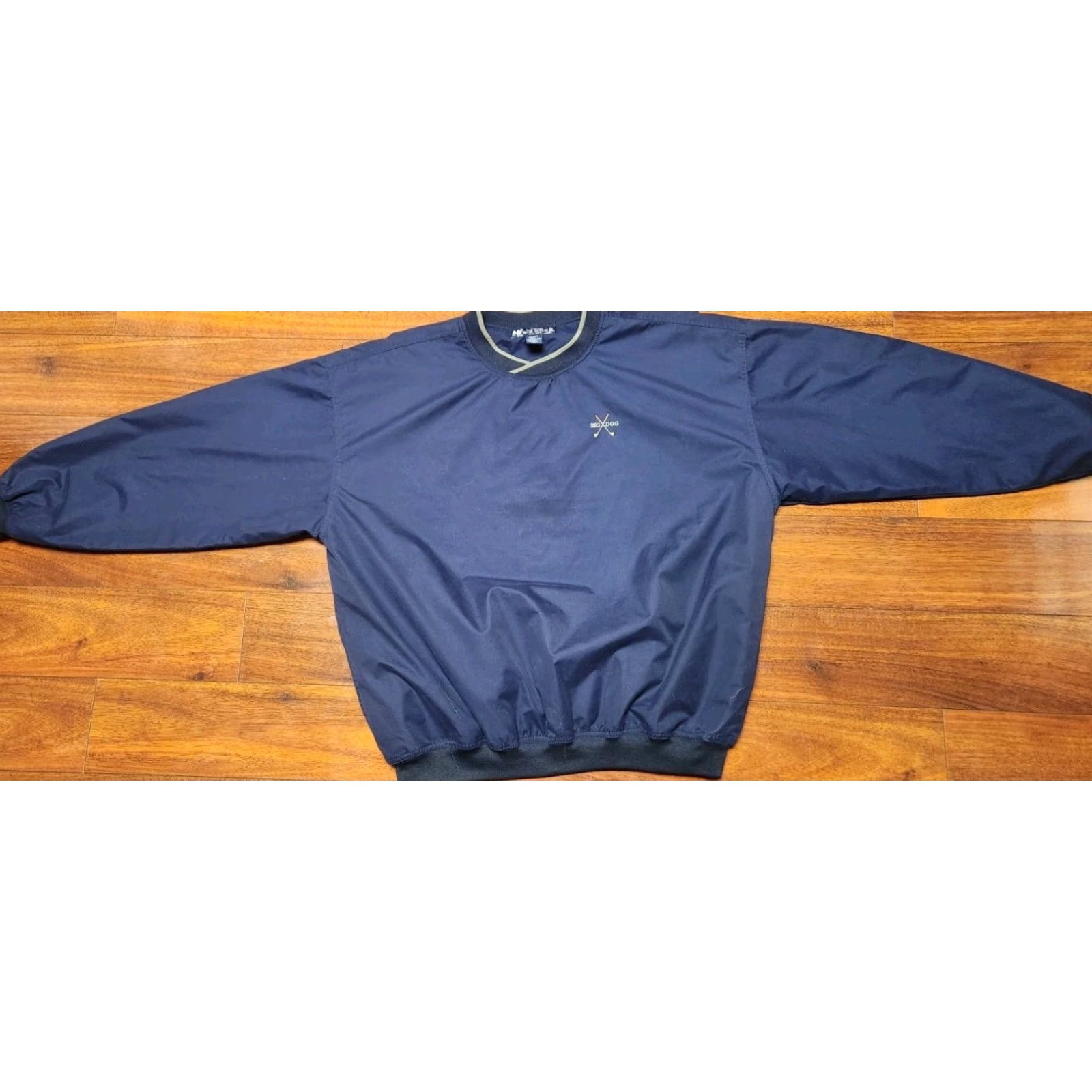 Big Dogs BIG DOGS Jacket Mens L Large Blue V Neck Windbreaker Pullover Lined Vintage Jacket Size US L / EU 52-54 / 3 - 5 Thumbnail
