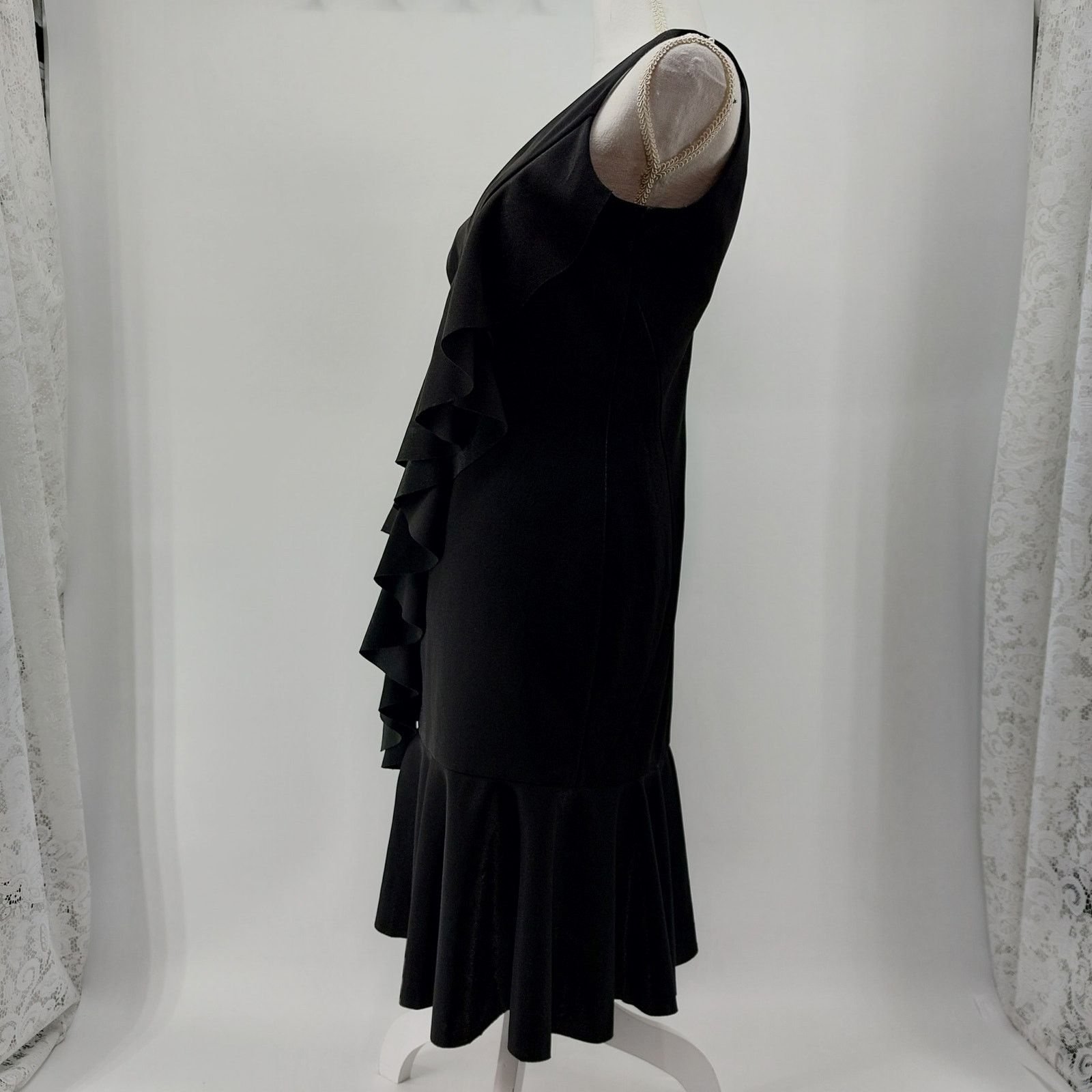 Other Jay x Jay Godfrey Little Cocktail Black Dress Size 6 Ruffles Size M / US 6-8 / IT 42-44 - 2 Thumbnail