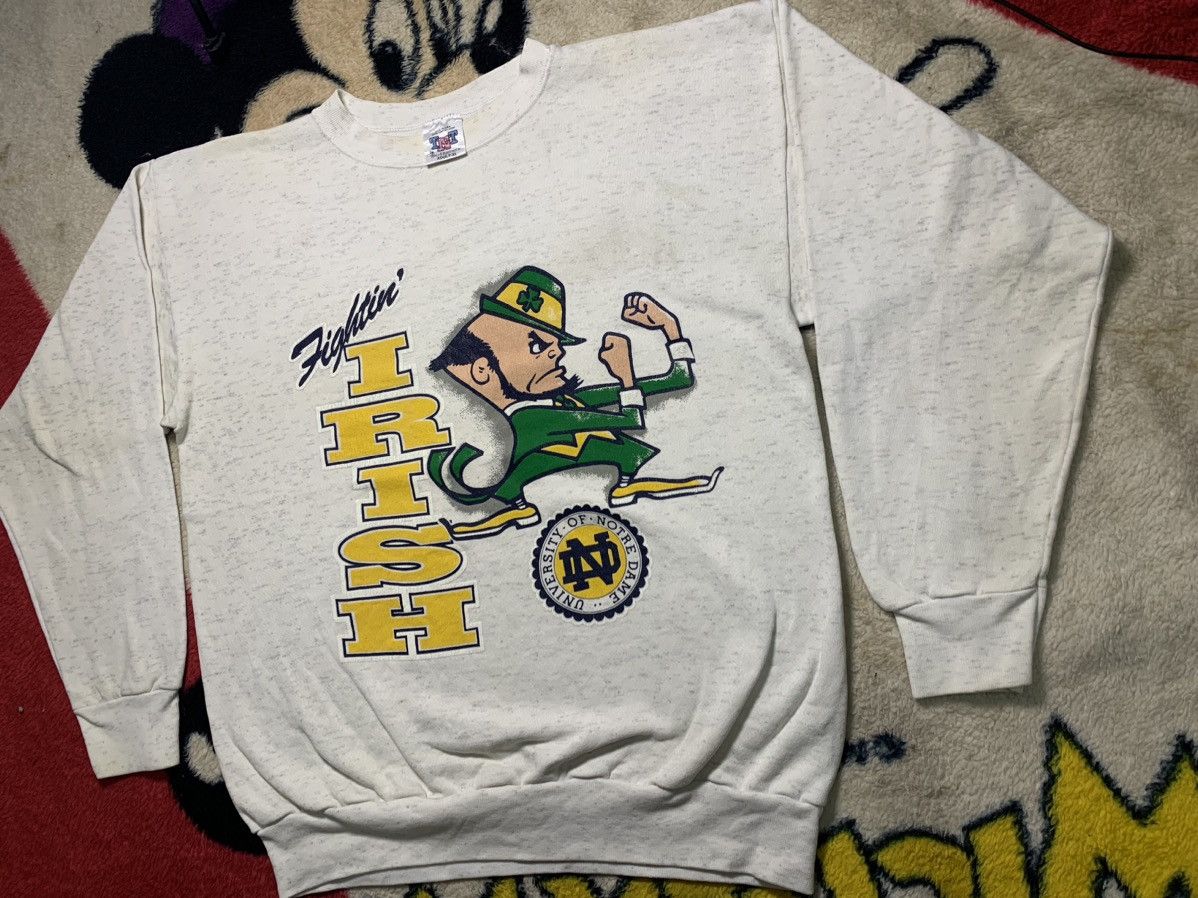 NCAA 90s FIGHTING IRISH NOTRE DAME UNIVERSITY RARE DESIGN Size US XL / EU 56 / 4 - 4 Thumbnail