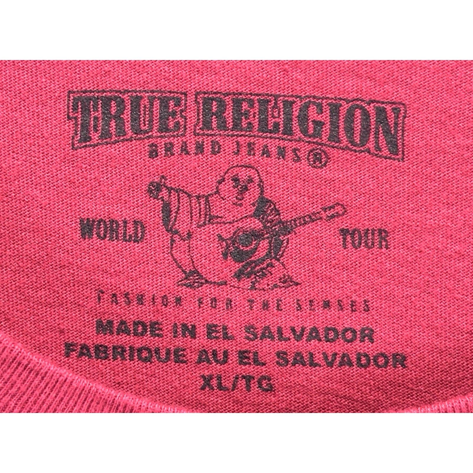 True Religion VINTAGE True Religion World Tour Shirt XL Men Red Graphic Long Sleeve Crew Neck Streetwear Size XL Mens Size US XL / EU 56 / 4 - 5 Thumbnail