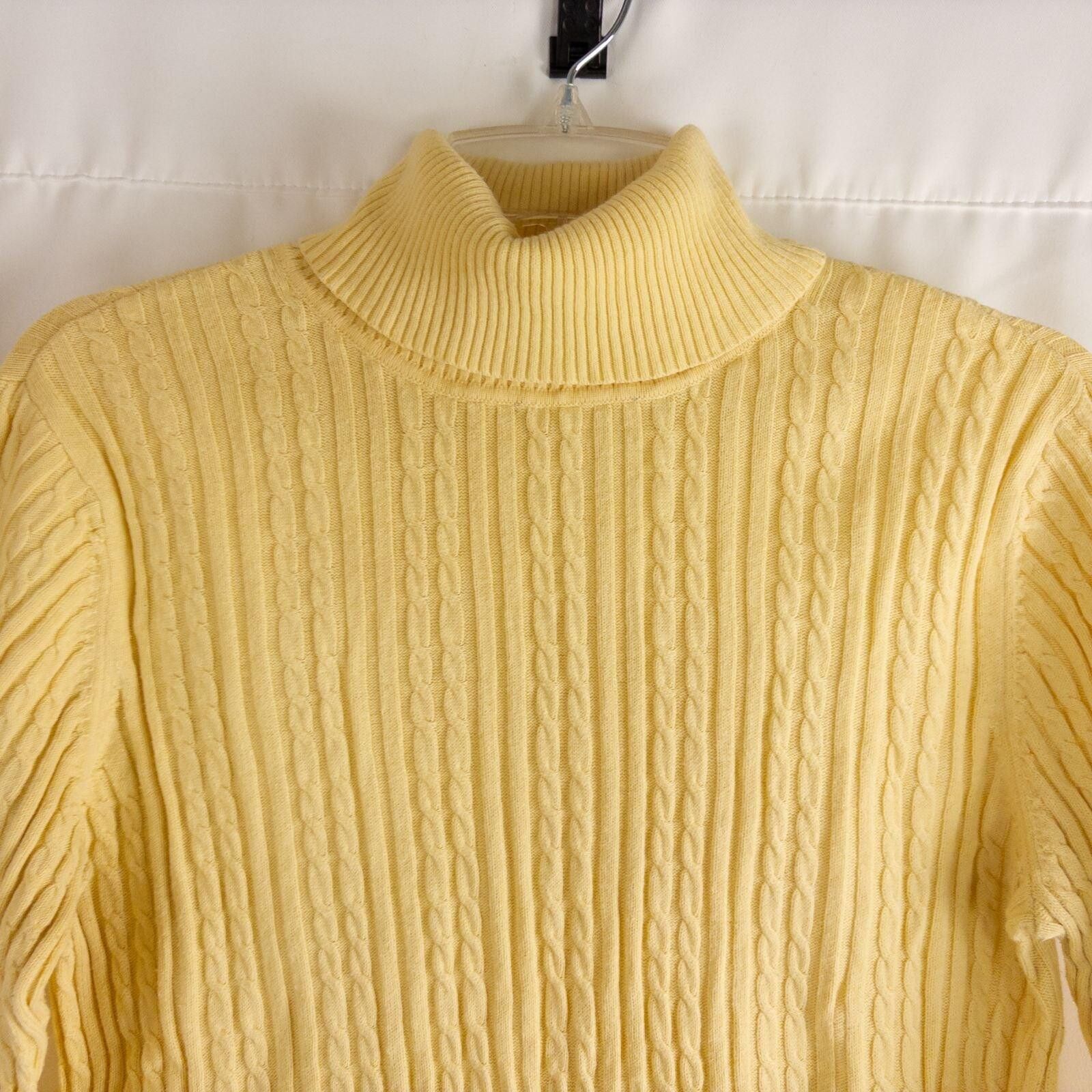 Croft & Barrow Croft & Barrow Yellow Cable Knit Sweater Womens Medium Size M / US 6-8 / IT 42-44 - 4 Thumbnail