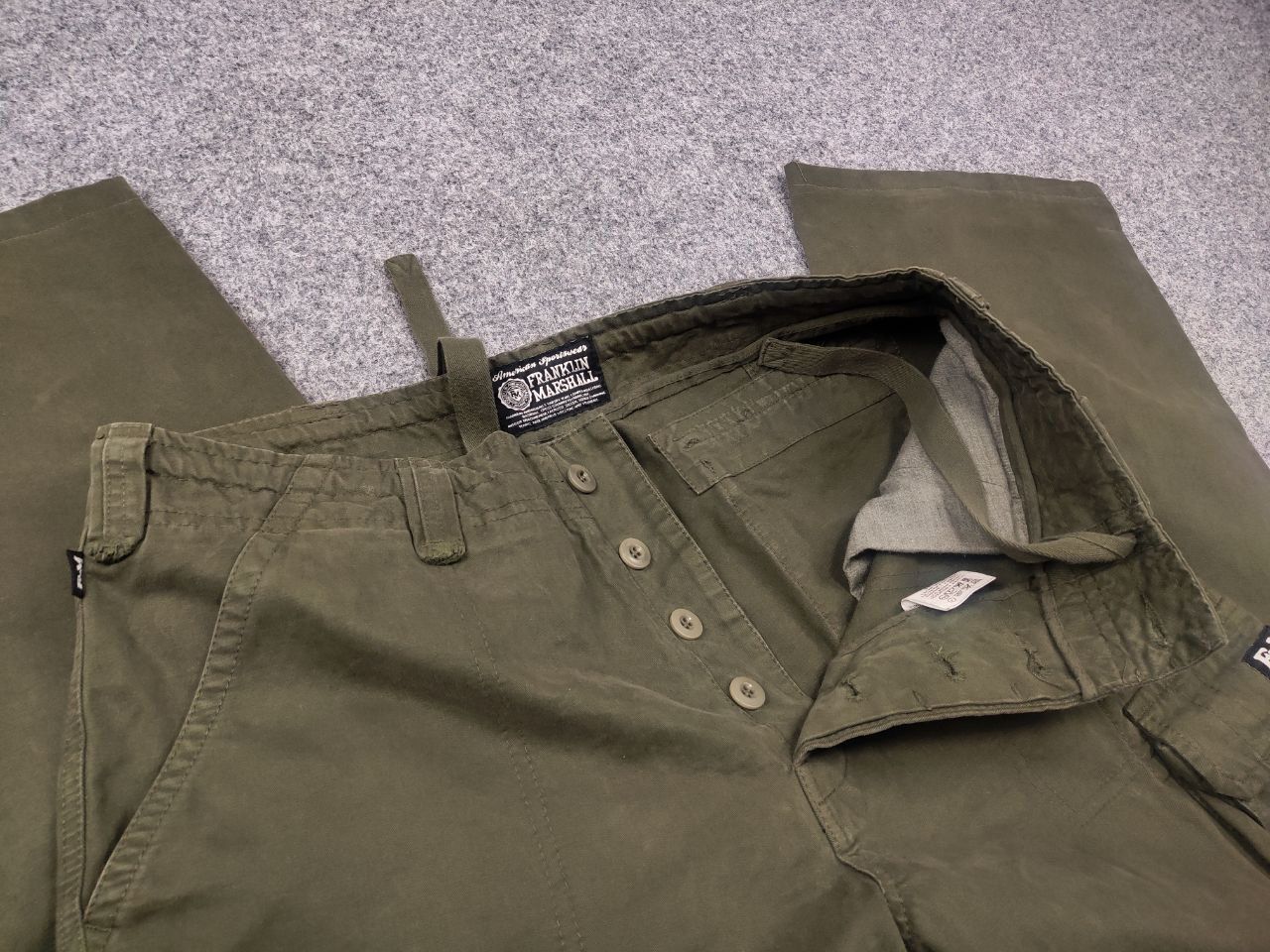 Franklin & Marshall Franklin Marshall American Military Army Baggy Cargo Pants Size US 34 / EU 50 - 15 Thumbnail