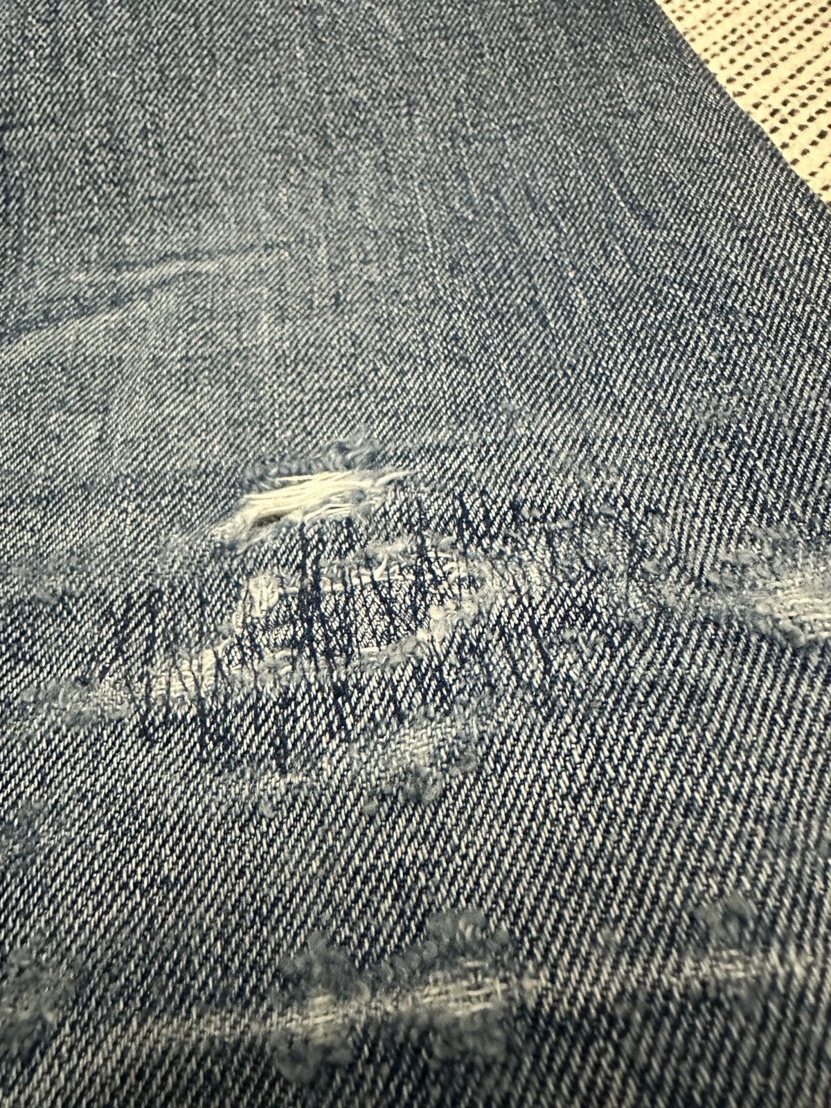 Denime 🔥🔥🔥Vintage 90s DENIME SELVEDGE distressed Shashiko Rework Size US 32 / EU 48 - 11 Thumbnail