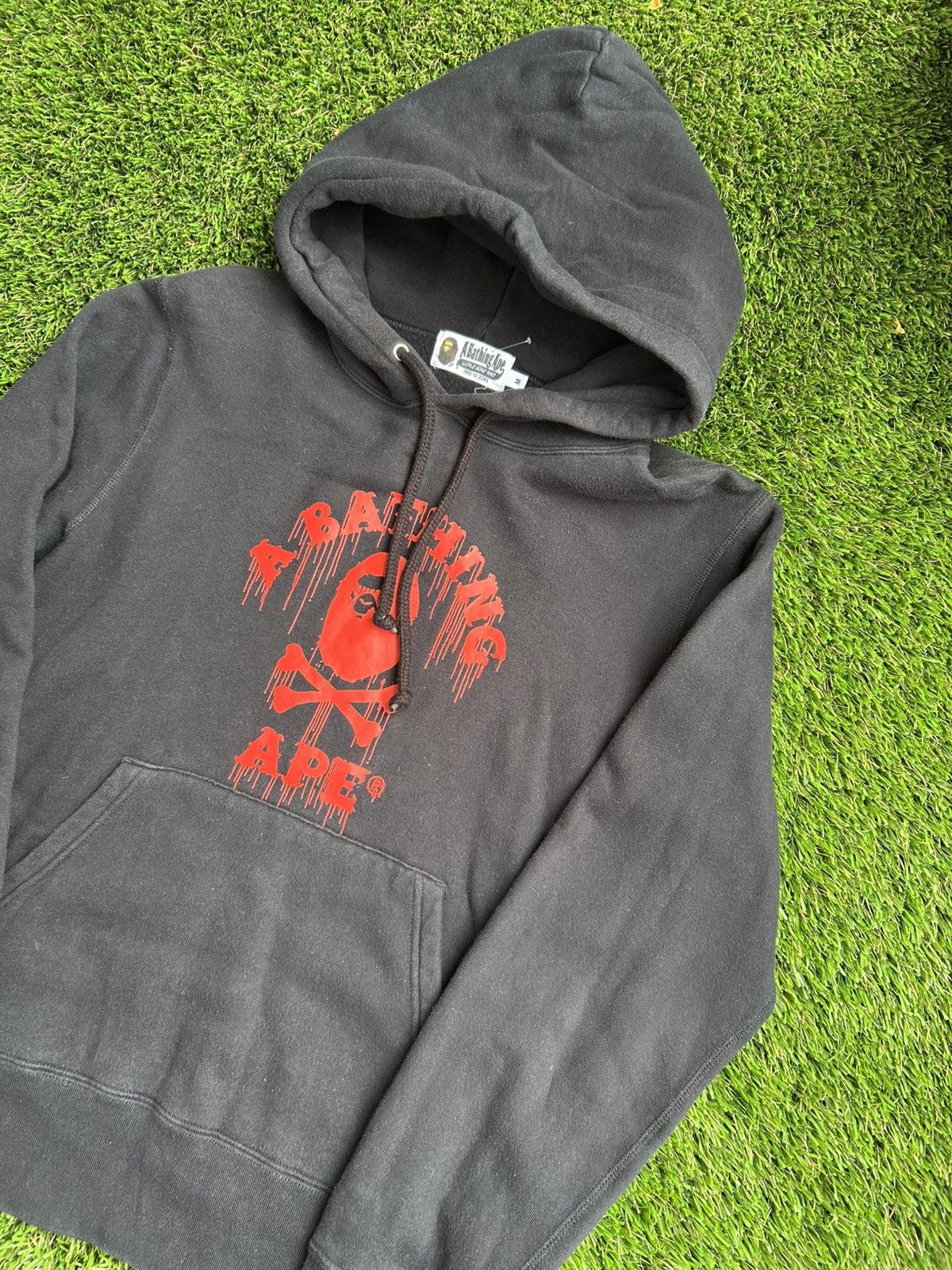 Bape BAPE College Skull Drip Spellout Black Hoodie Size US M / EU 48-50 / 2 - 1 Thumbnail