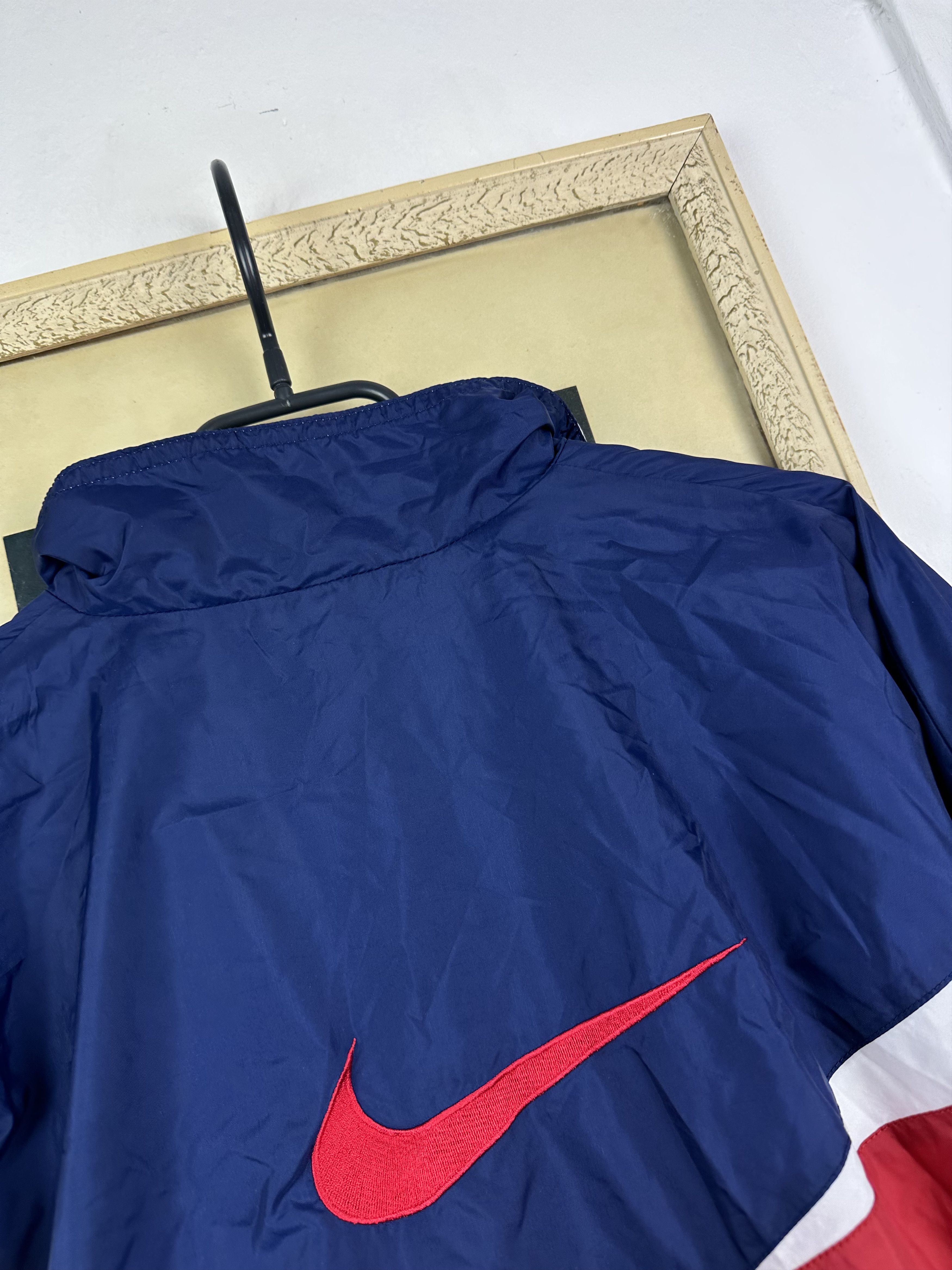 Nike × Vintage Vintage Nike Nylon Jacket Track Top Zip Swoosh Rare Size US M / EU 48-50 / 2 - 14 Thumbnail