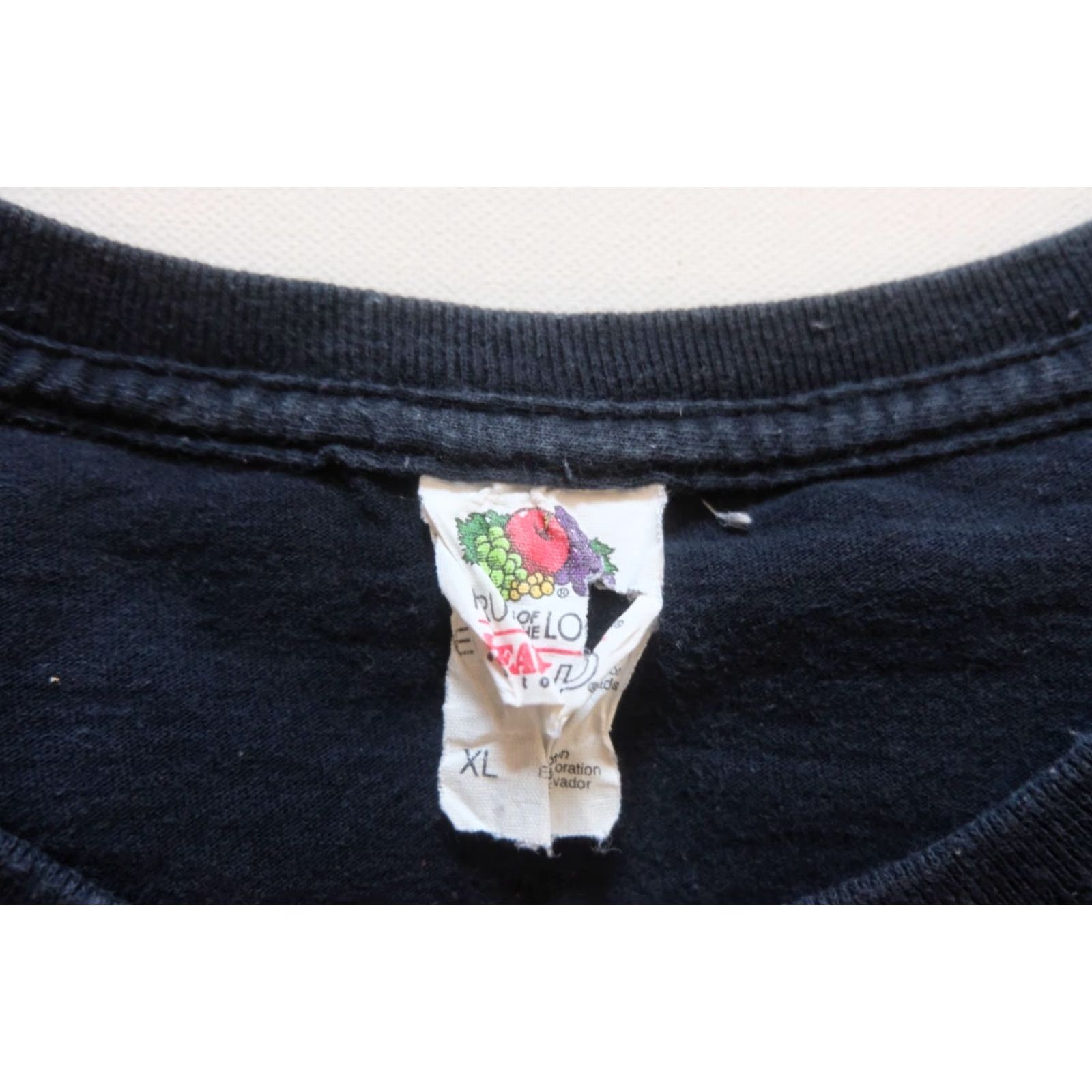 Fruit Of The Loom VINTAGE Fruit of the Loom T-Shirt 90s Graphic Bible God Live Like a Champ XL Black Mens Short Sleeve Crew Neck Size US XL / EU 56 / 4 - 6 Thumbnail