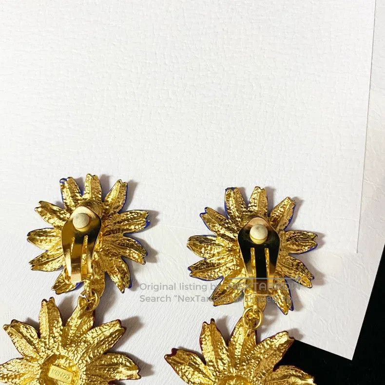 Kenzo KENZO Sunflower Ear Studs Earrings Size ONE SIZE - 3 Thumbnail