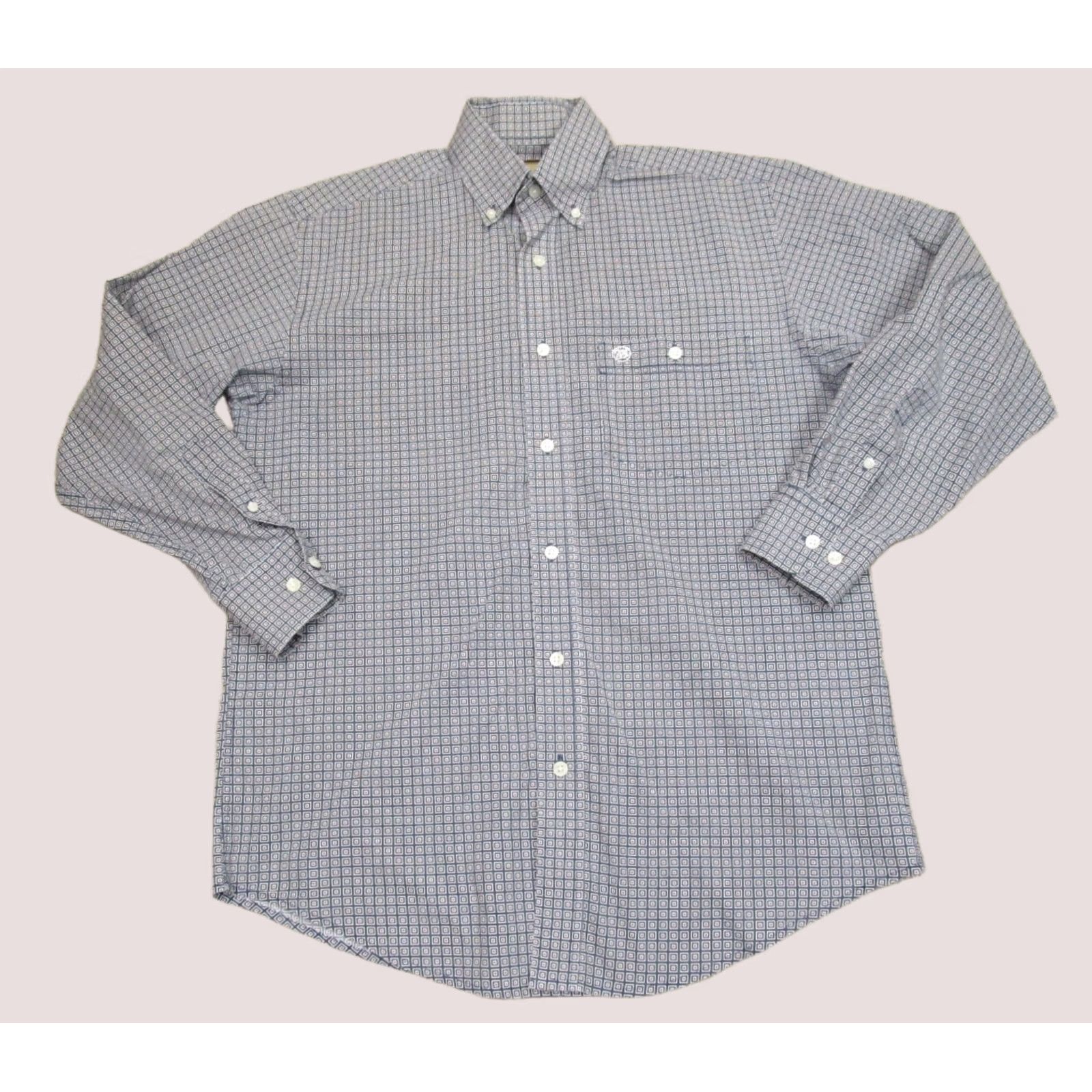 Wrangler Wrangler Shirt Men Small Blue Geometric Western Long Sleeve Button Down Cowboy Size US S / EU 44-46 / 1 - 1 Thumbnail