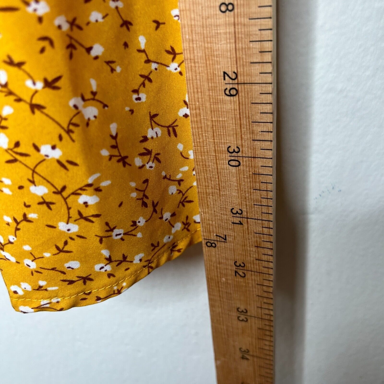 Other Tu by Catu Yellow Floral Short Sleeve High Neck Mini Dress Size S / US 4 / IT 40 - 5 Thumbnail