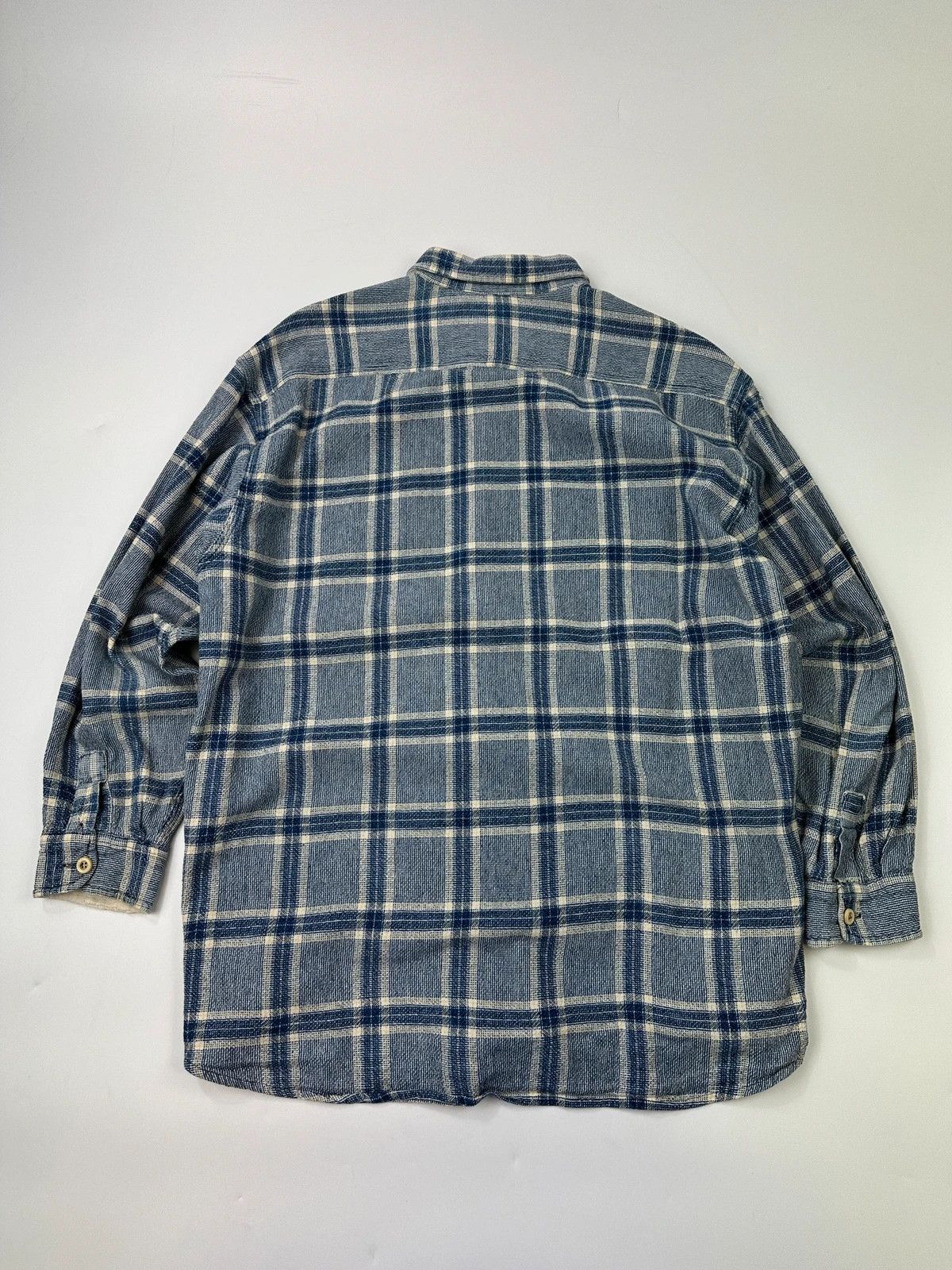 Armani Armani Jeans 90s Cottons Knitted Checkered Blue Shirt Size US L / EU 52-54 / 3 - 3 Thumbnail