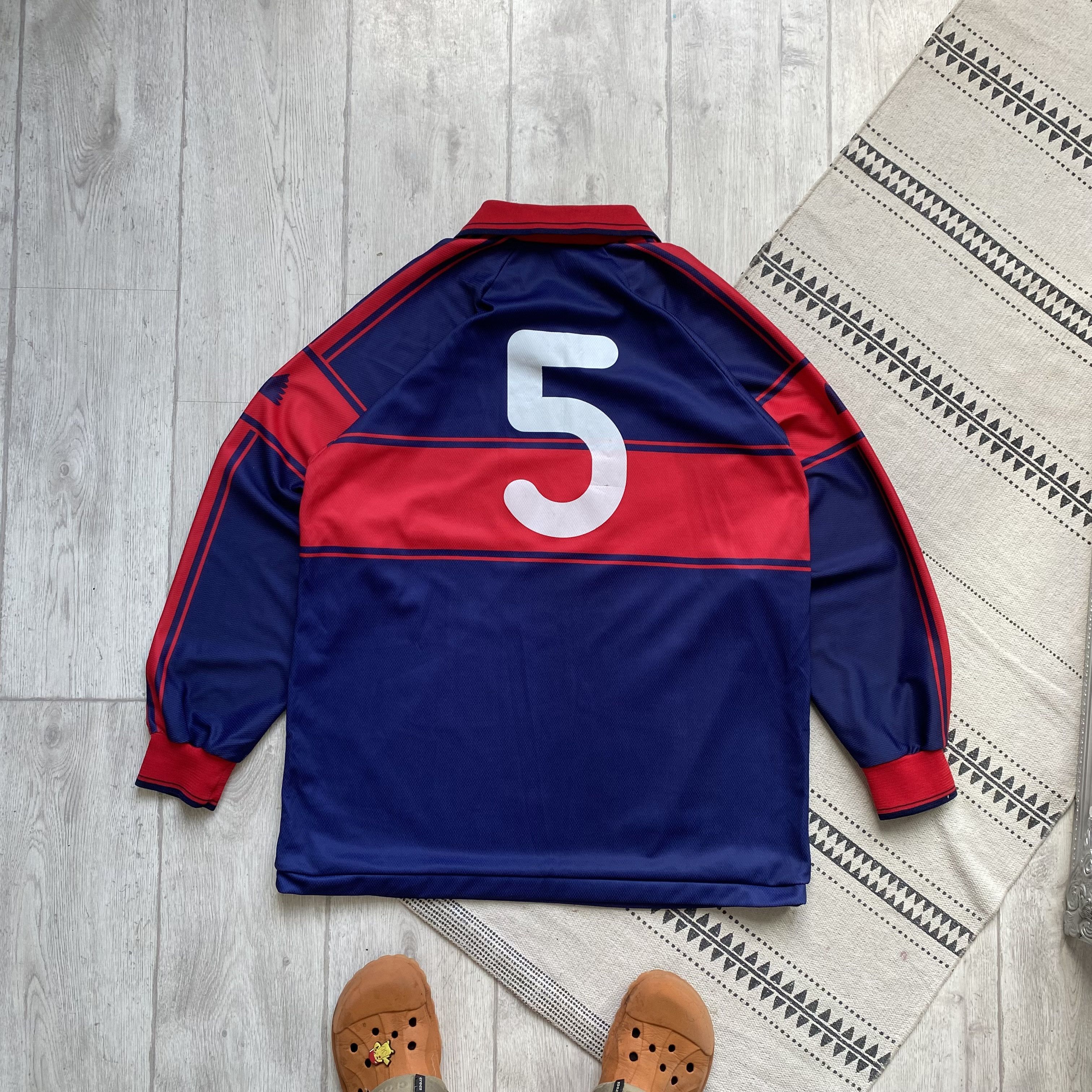 Umbro Vintage 80-90s Blokcore Soccer Jersey polo Rugby longsleeve Size US L / EU 52-54 / 3 - 9 Thumbnail