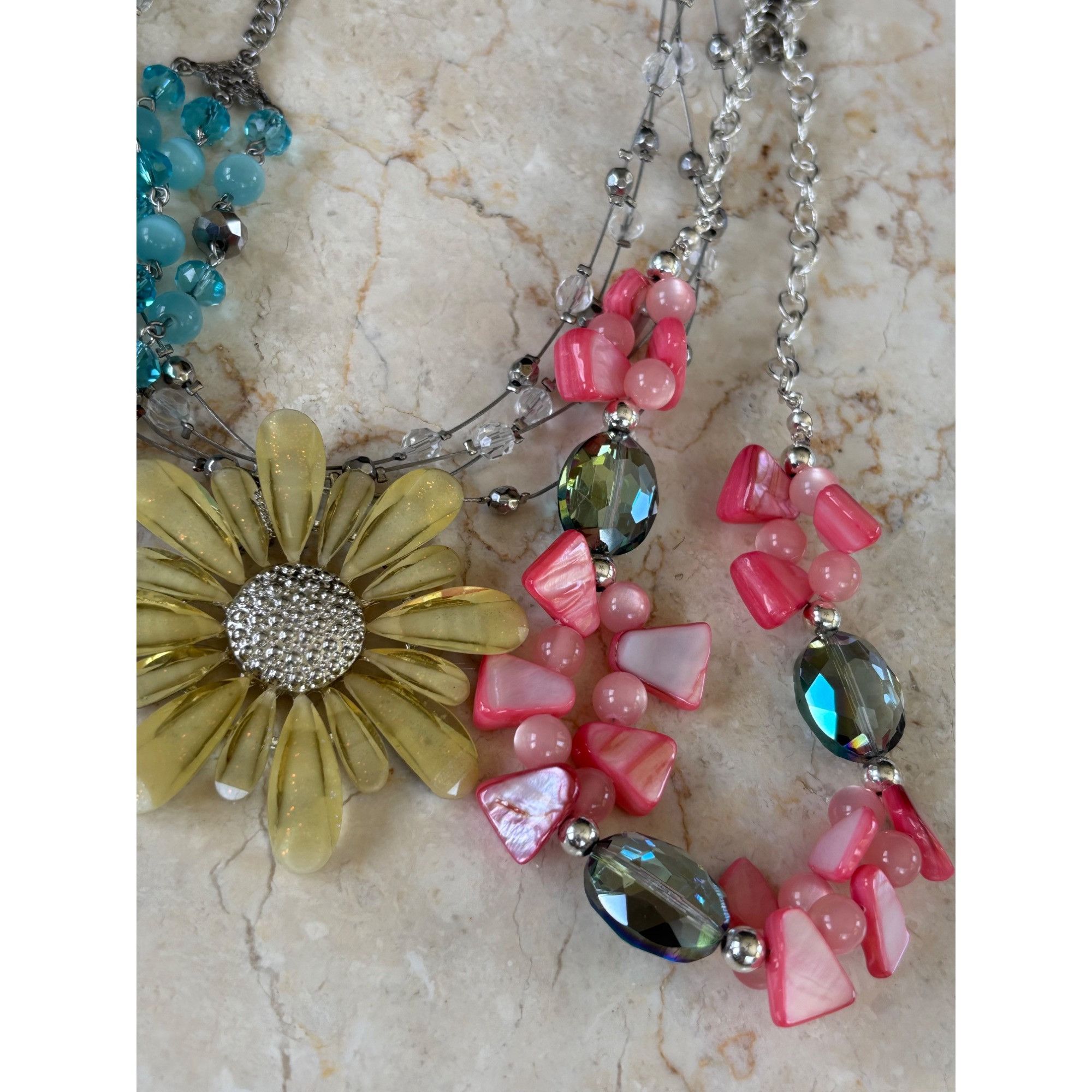 Other Spring/Summer PastelColorful Beaded & Gemstone Statement Ne Size ONE SIZE - 14 Thumbnail