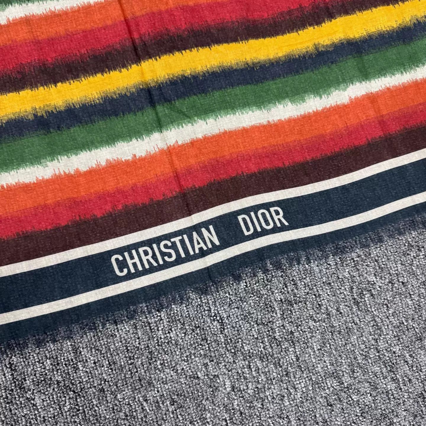 Dior Dior Rare Color Striped Logo Oversized Scarf Size ONE SIZE - 3 Thumbnail