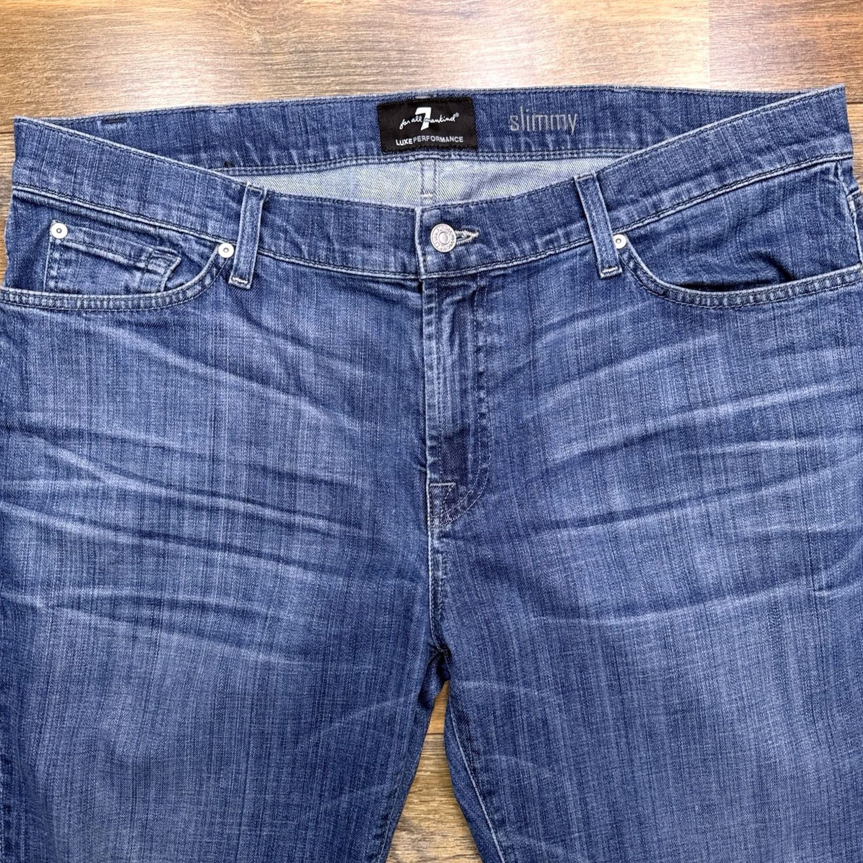 7 For All Mankind 7 For All Mankind Slimmy Jeans Mens 40 Luxe Performance Stretch Jeans Size US 40 / EU 56 - 2 Thumbnail