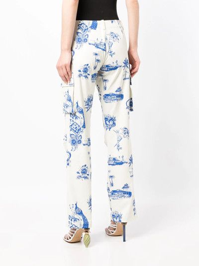 Miaou o1mle0425 Crybaby Raven Cargo Pant in White & Blue Size 30" / US 8 / IT 44 - 4 Thumbnail