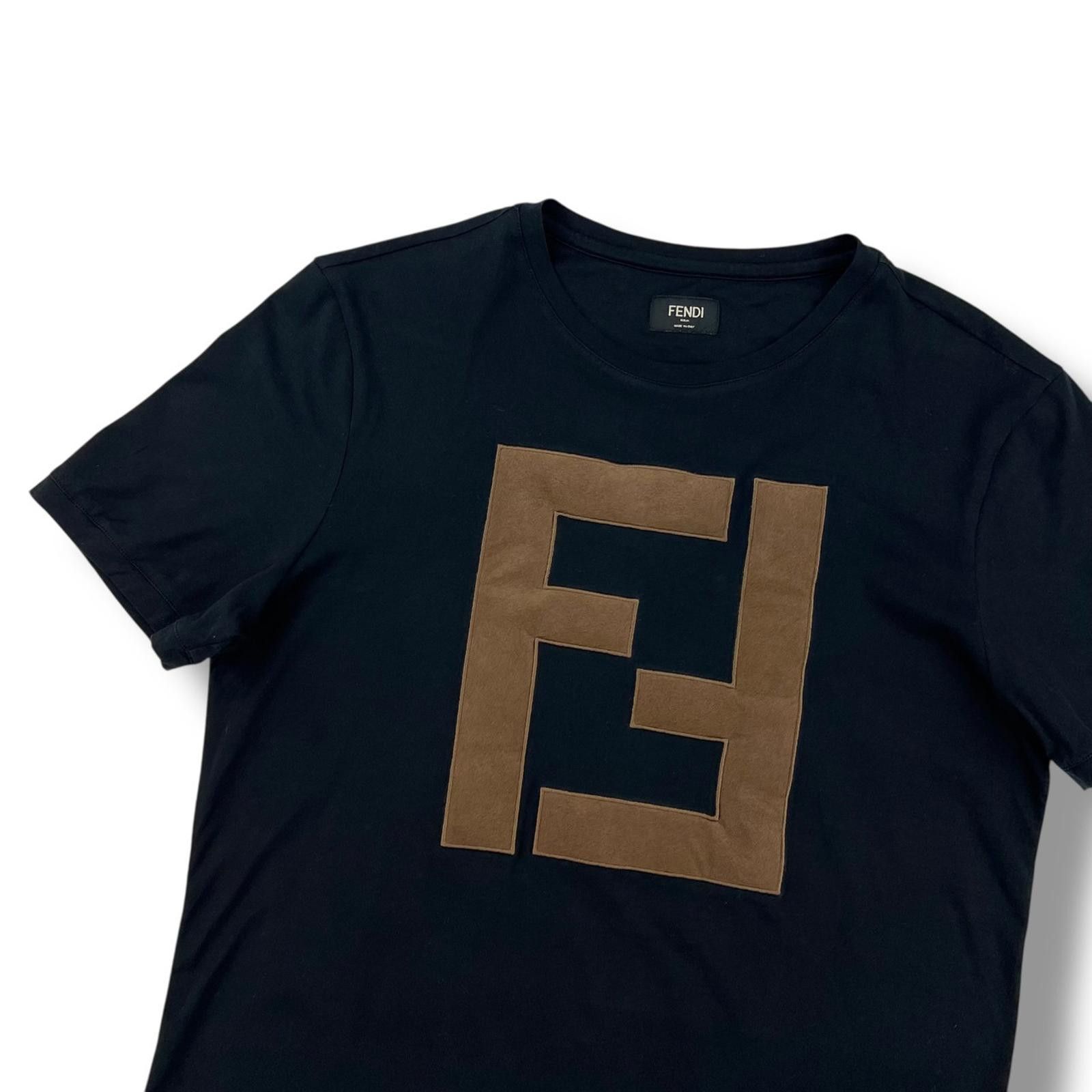 Fendi Fendi FF Applique Black T-Shirt Size US S / EU 44-46 / 1 - 1 Thumbnail