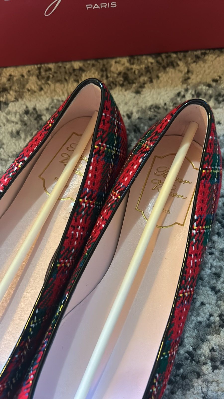 Roger Vivier Roger Vivier Red Green Trompette Piping Ball Loafer size 37 Size US 7 / IT 37 - 6 Thumbnail