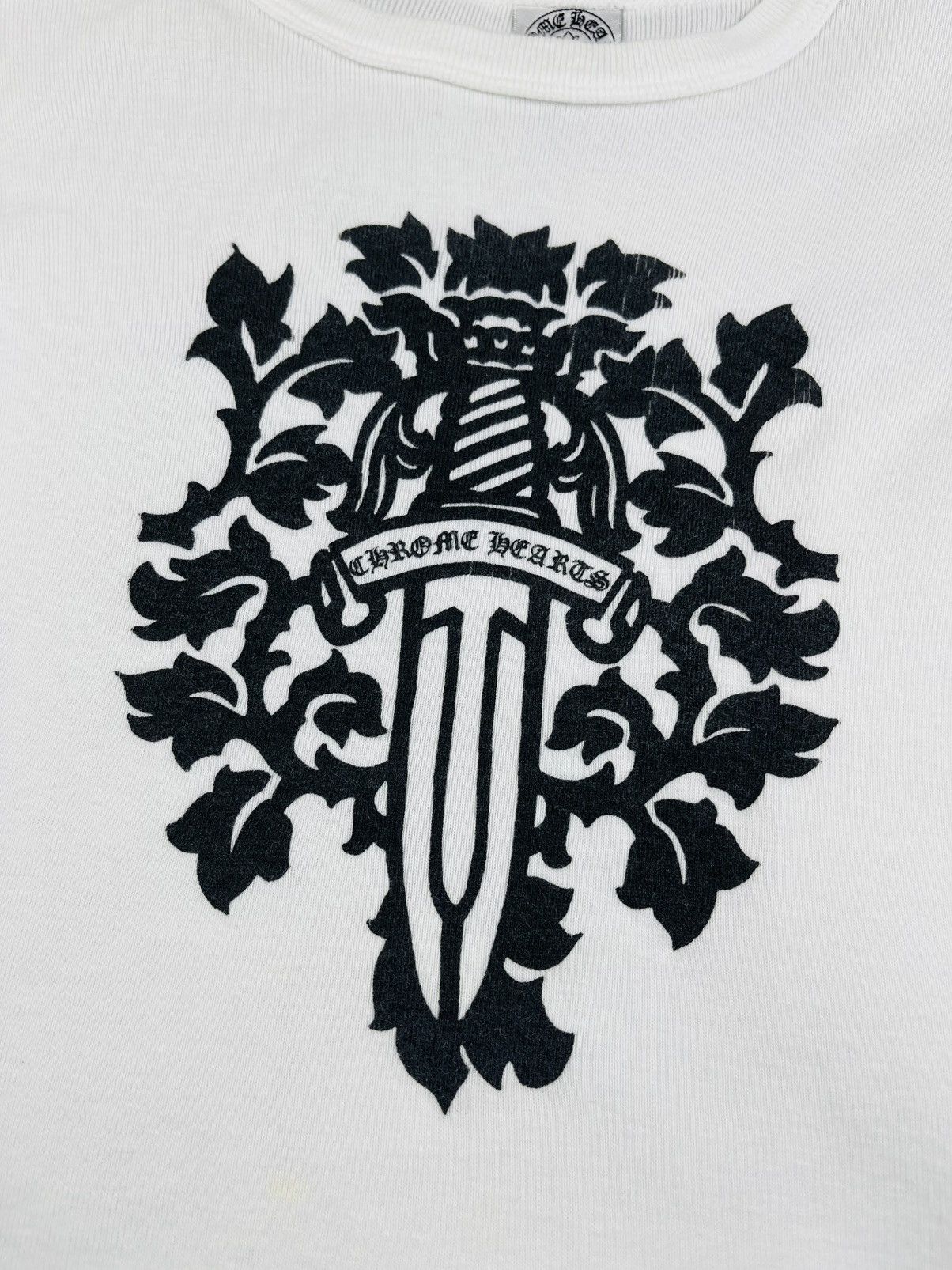 Chrome Hearts Chrome Hearts Dagger Logo Cropped Mini Baby Tee Tshirt Size ONE SIZE - 3 Thumbnail