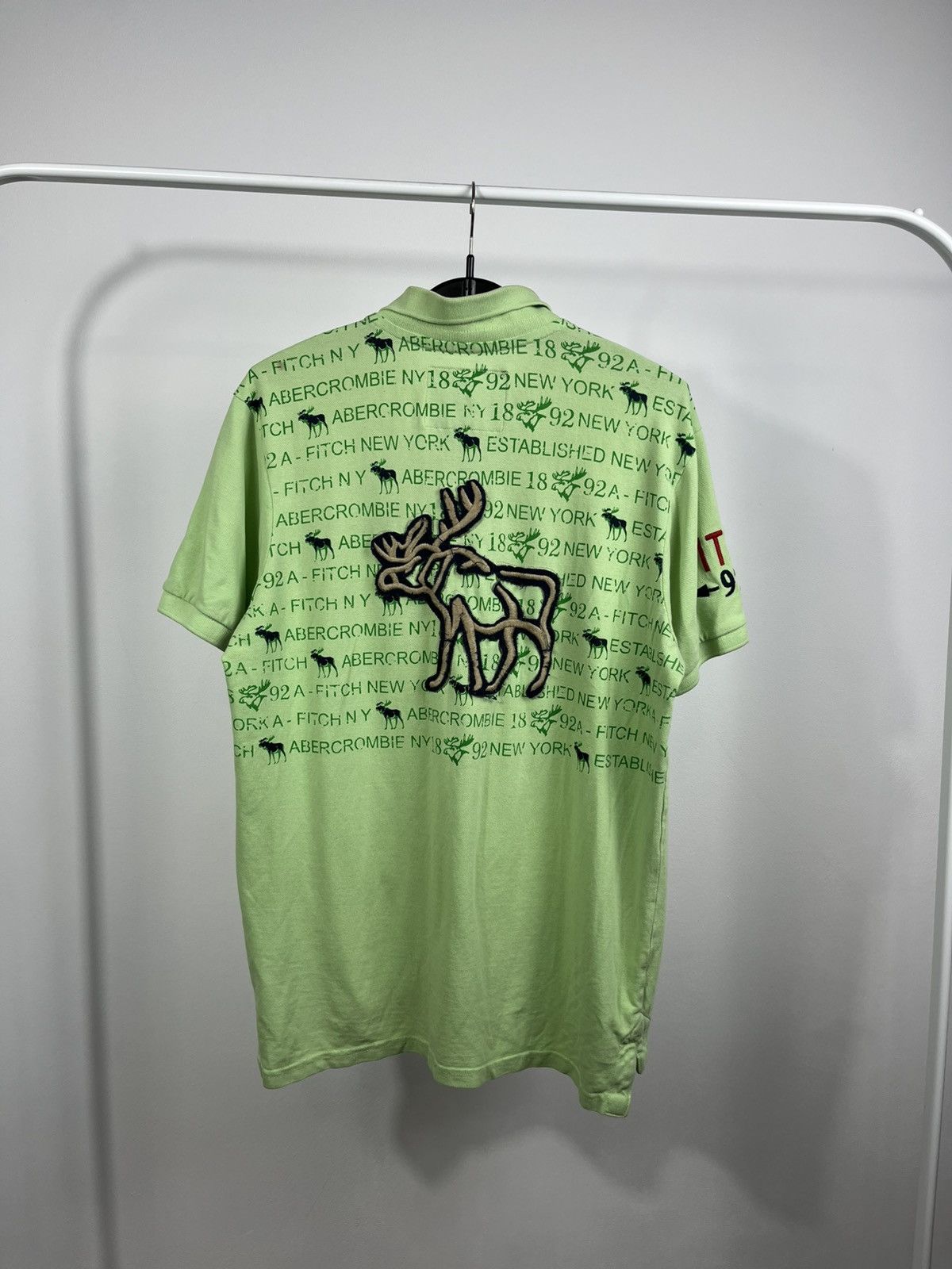 Abercrombie & Fitch Abercrombie & Fitch Green Polo Shirt Logo Print Size M Size US M / EU 48-50 / 2 - 10 Thumbnail