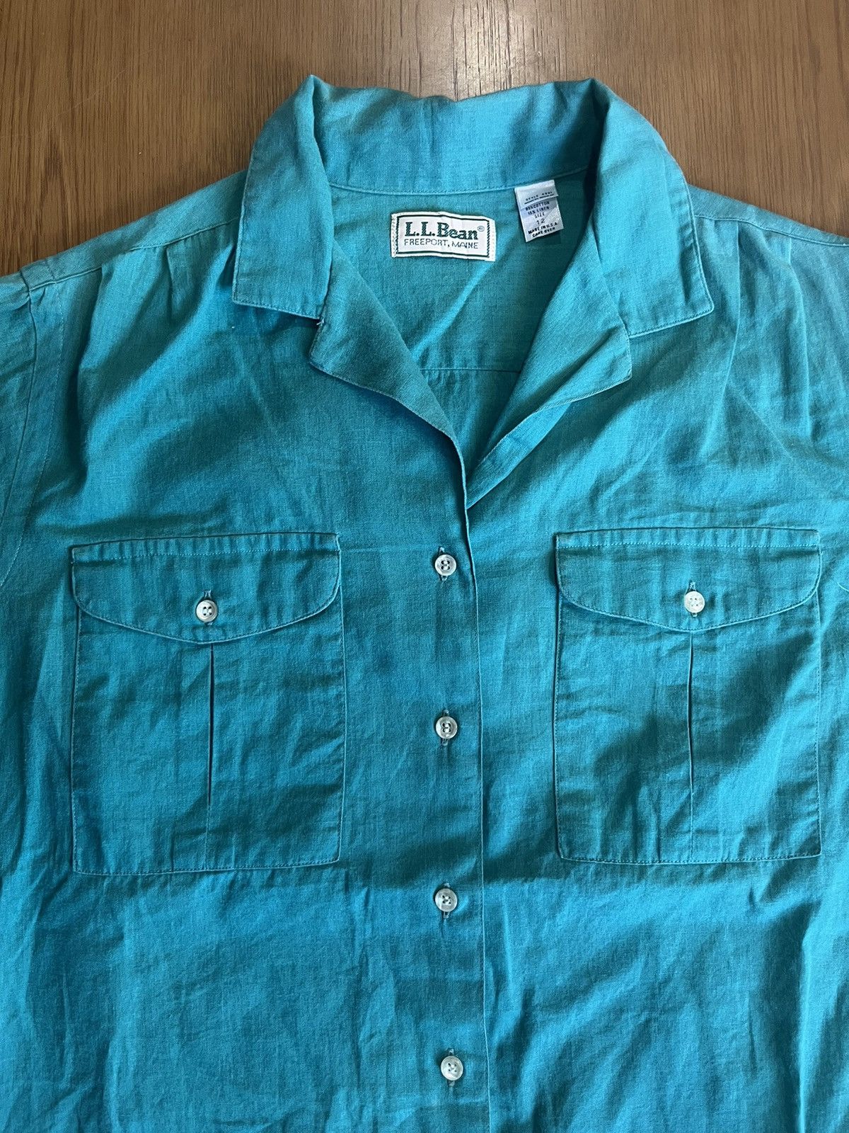 L.L. Bean Vintage L.L.Bean 2 Pocket Linen 15% Shirt Size XL / US 12-14 / IT 48-50 - 6 Thumbnail