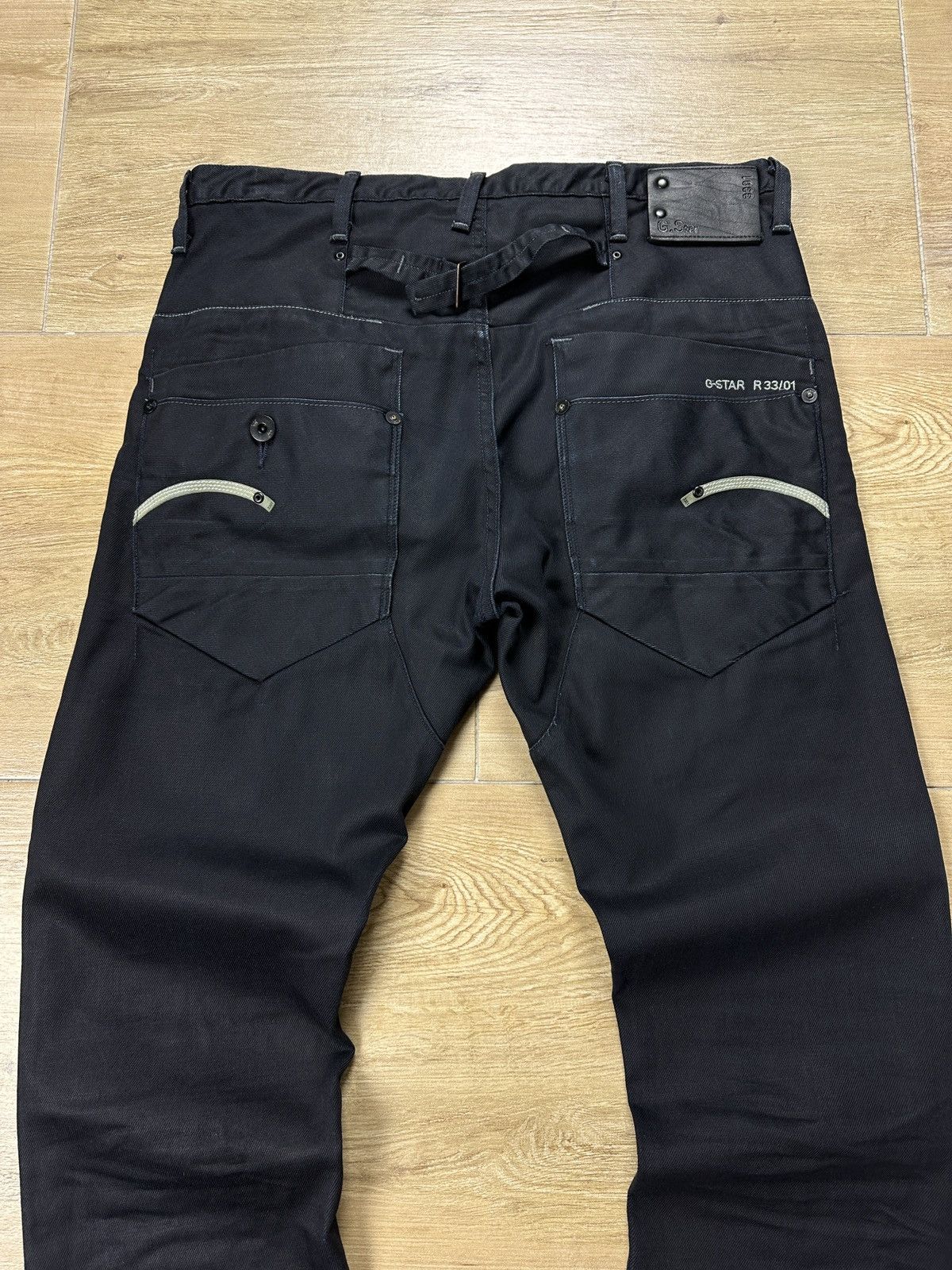 G-Star × Vintage Vintage Y2K G-Star Raw Waxed Denim Pants Size US 30 / EU 46 - 2 Thumbnail