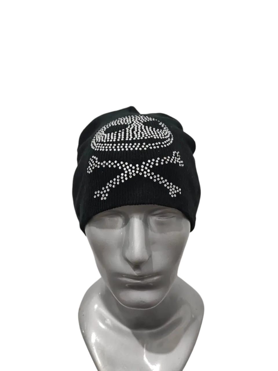 Disney Tim Burton Sparkling Skull Beanie Punk Rock Hats Size ONE SIZE - 1 Thumbnail