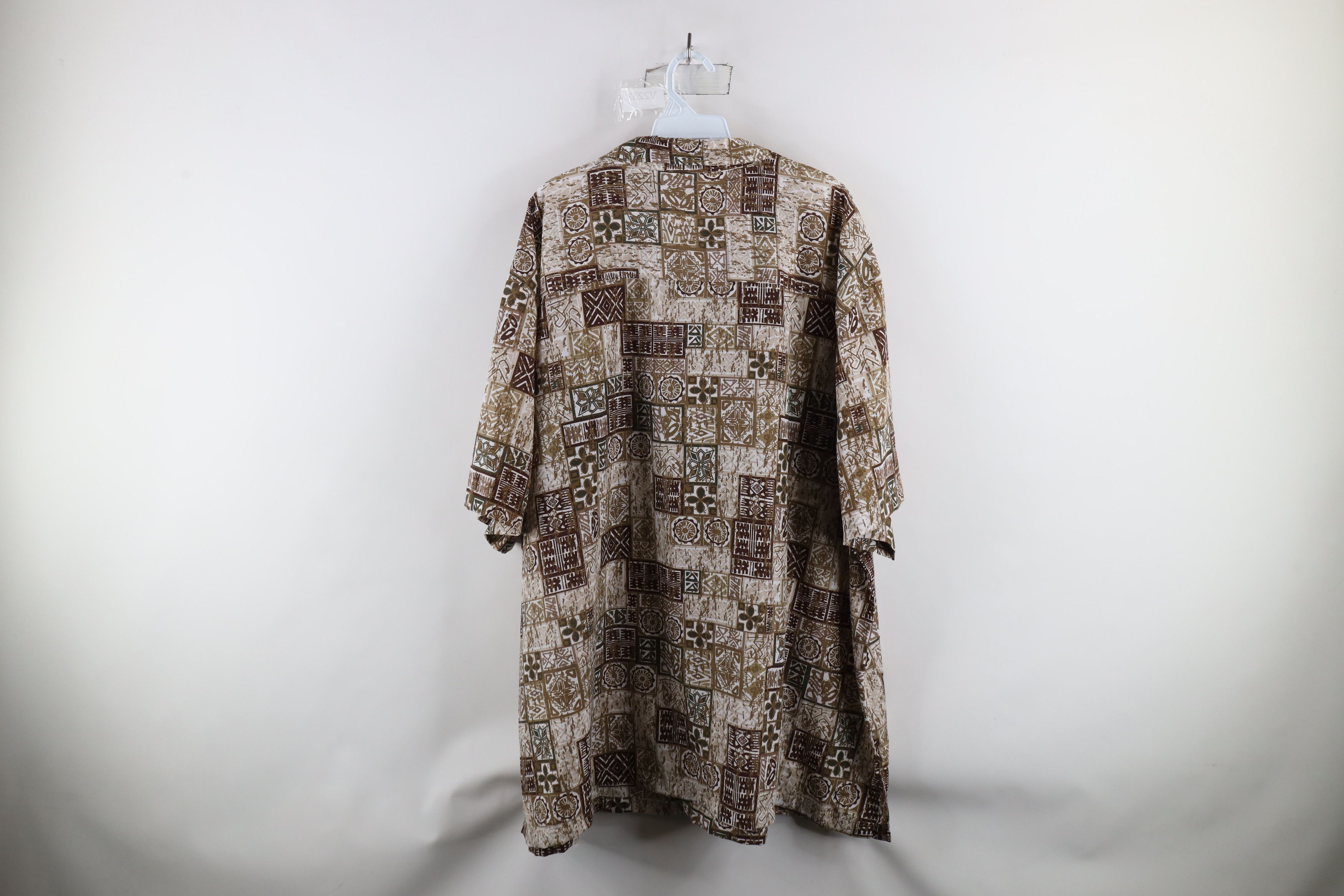Vintage Vintage 90s Streetwear Tribal Flower Hawaiian Button Shirt Size US XXL / EU 58 / 5 - 6 Thumbnail