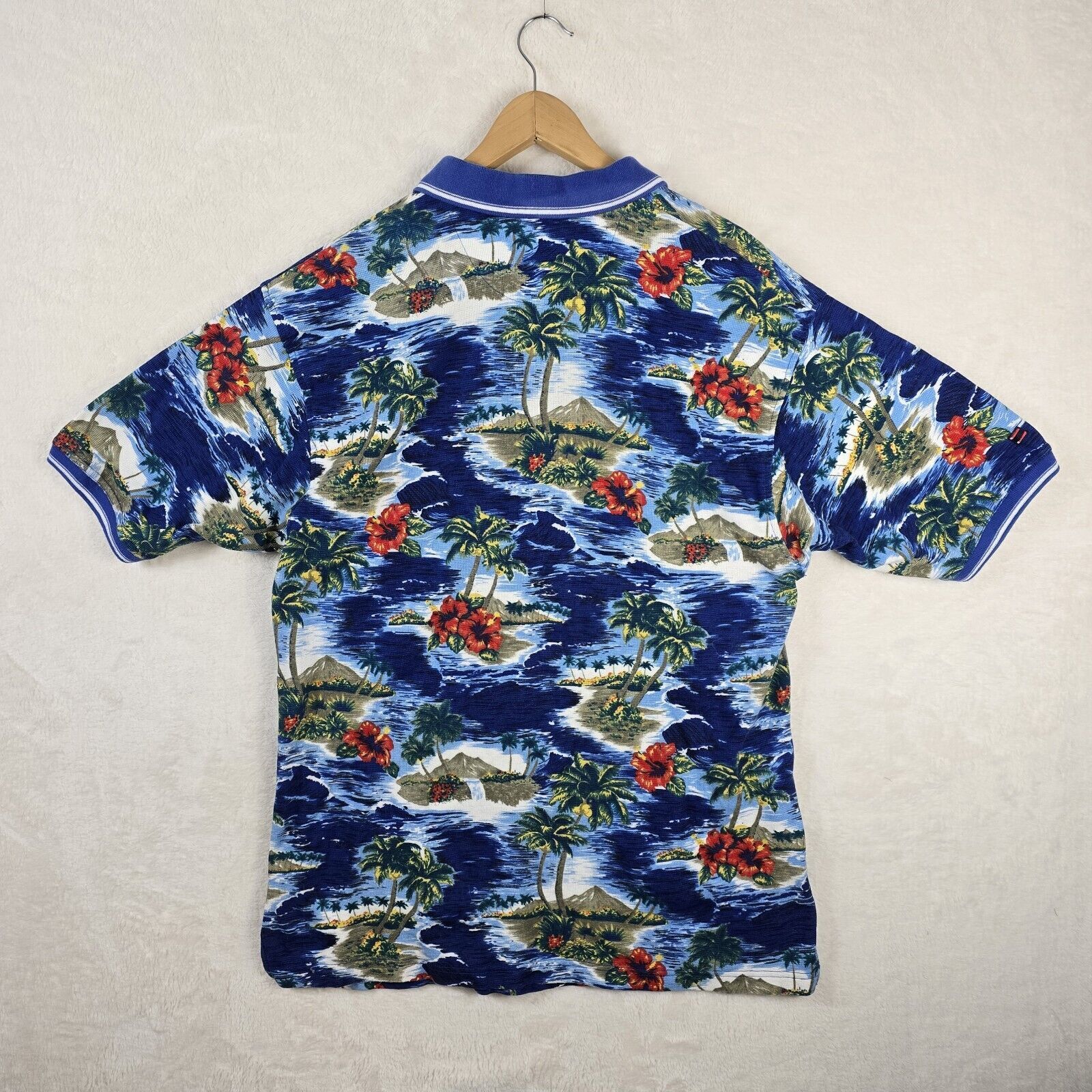 Bugle Boy Vintage Bugle Boy Polo Shirt Mens XL Blue Hawaiian Surf 90s Size US XL / EU 56 / 4 - 6 Thumbnail