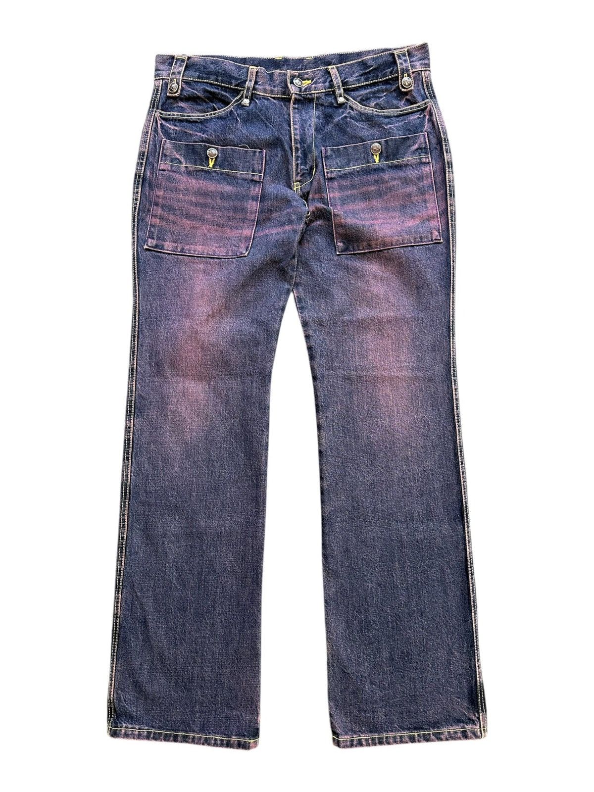 Designer × Japanese Brand Y2k KELEN Japan purple dyed denim Size US 36 / EU 52 - 1 Thumbnail