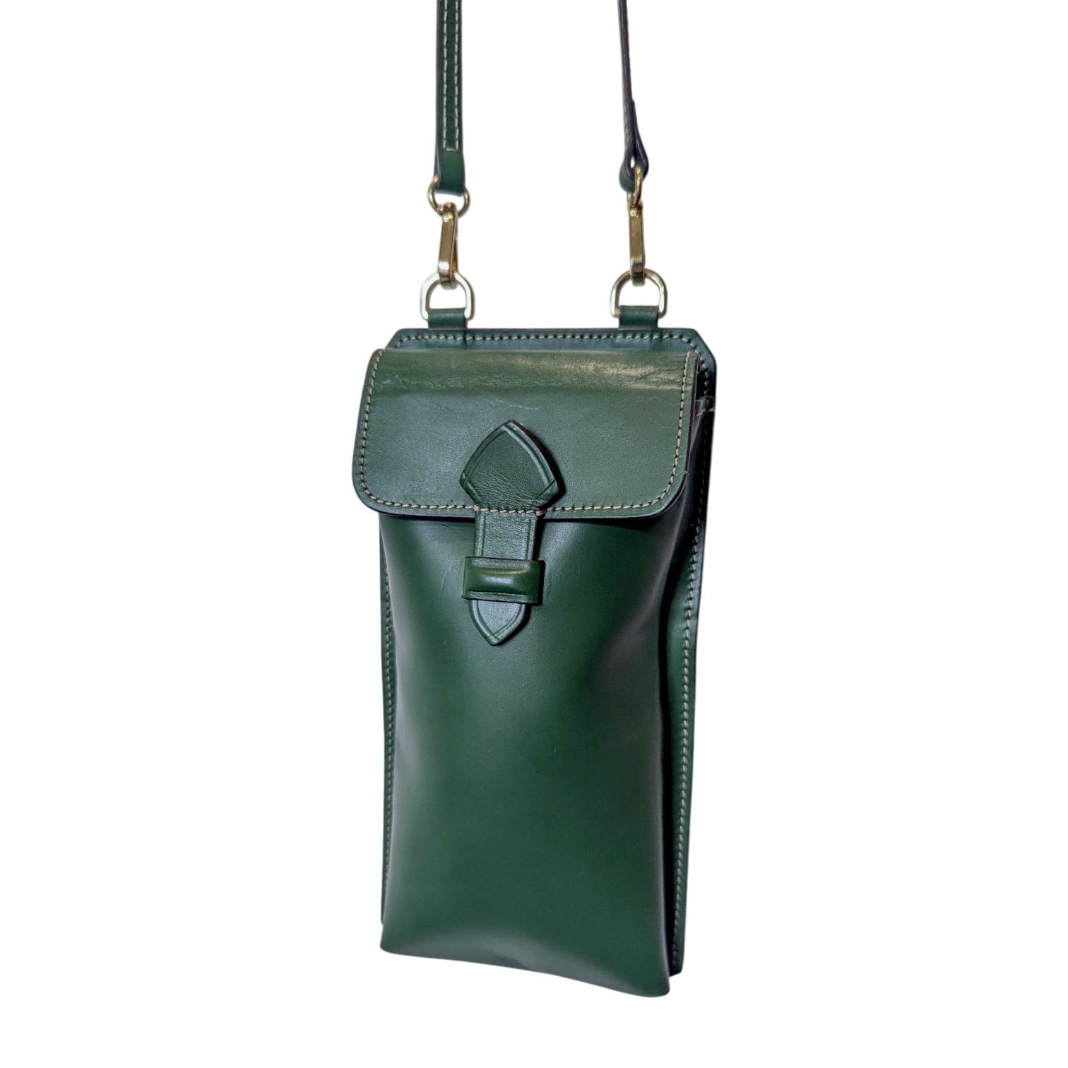 Other Ann Mashburn Green Leather Cell Phone Bag Crossbody Size ONE SIZE - 1 Thumbnail
