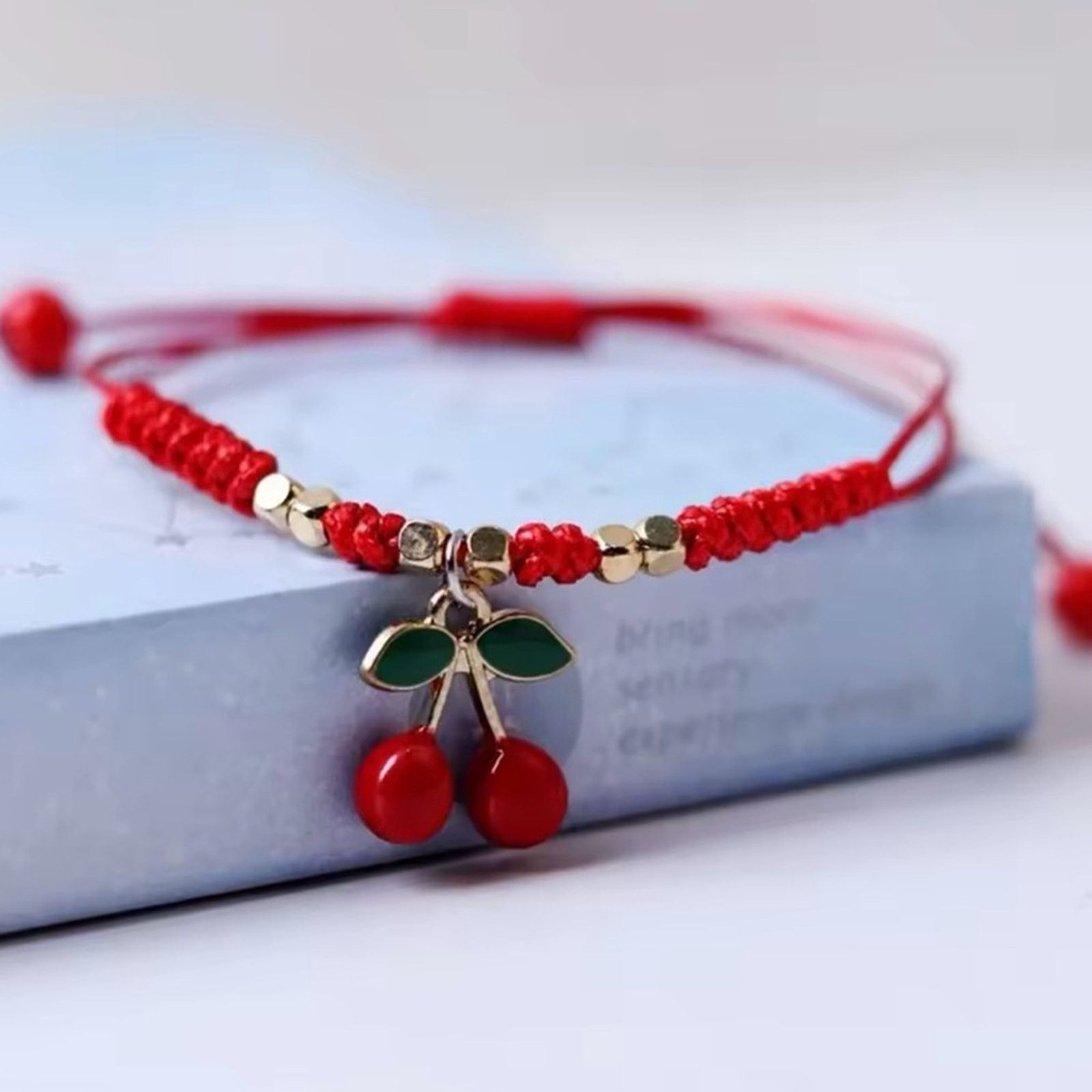 Other Strawberry Cherry Braided Rope Bracelet Size ONE SIZE - 5 Thumbnail
