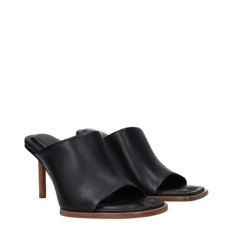 Jacquemus ob1o1e1124 Leather Sandals in Black Size US 11 / IT 41 - 2 Thumbnail
