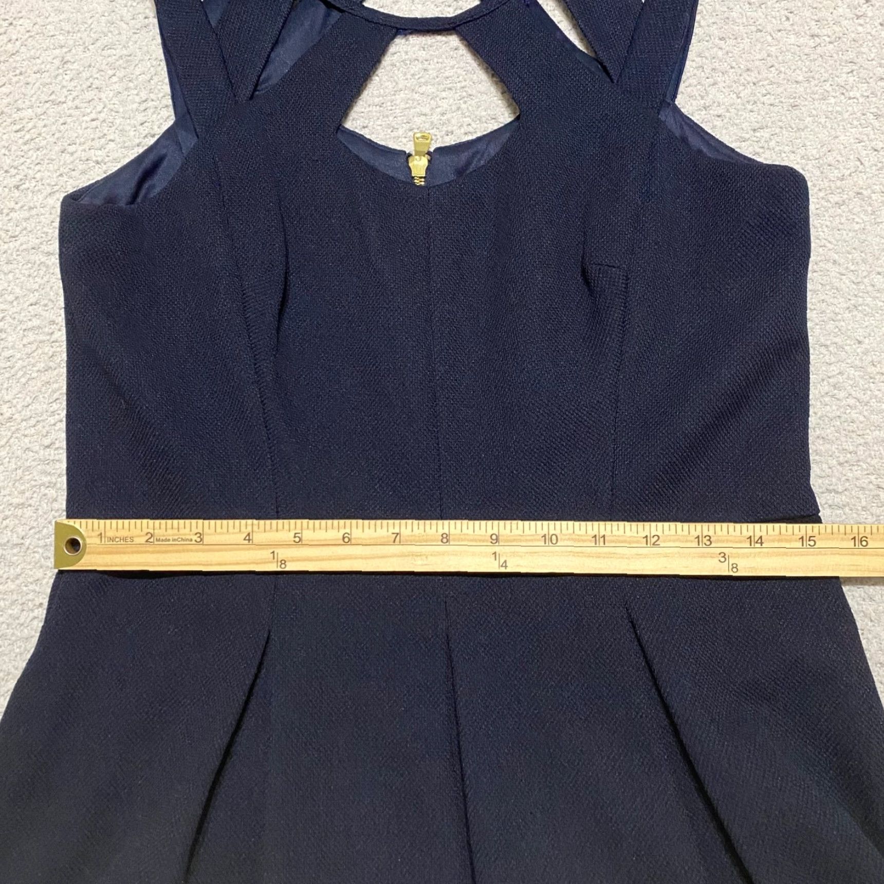 Betsey Johnson Betsey Johnson Dress Navy Blue Sleeveless Fit & Flare Size 10 Casual Party/Cocktail Women Size L / US 10 / IT 46 - 5 Thumbnail