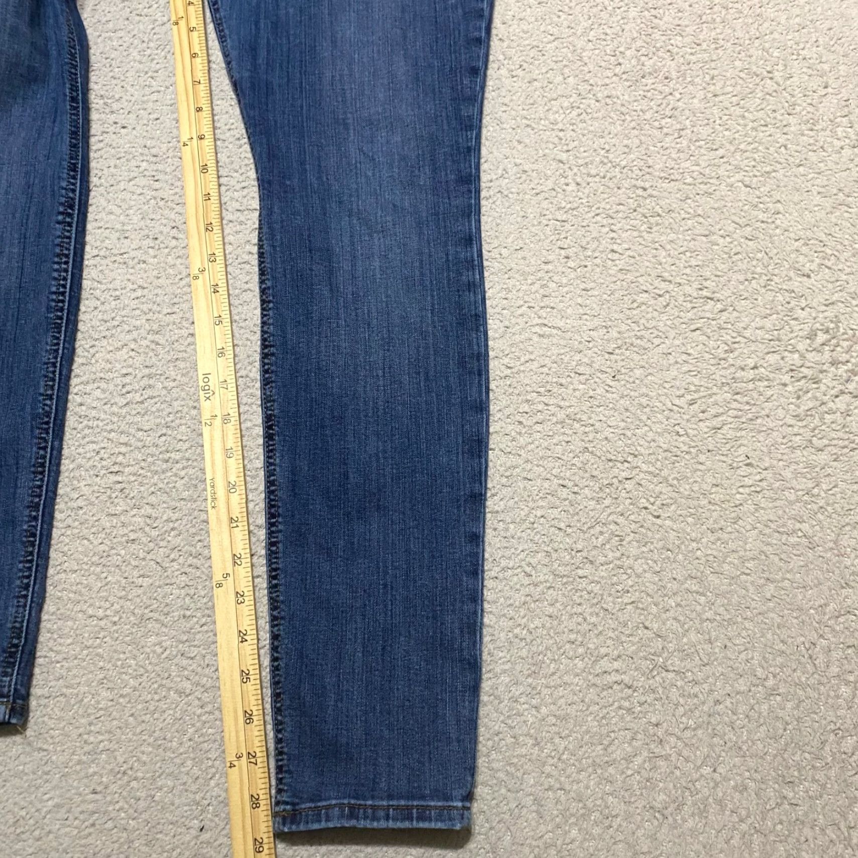 Wrangler VINTAGE Wrangler Retro Womens Jeans Blue Denim Medium Wash High Rise Skinny 32x31 Regular 5-Pocket Denim Cotton Spandex Wrangler Retro Size 24" / US 00 / IT 34 - 6 Thumbnail
