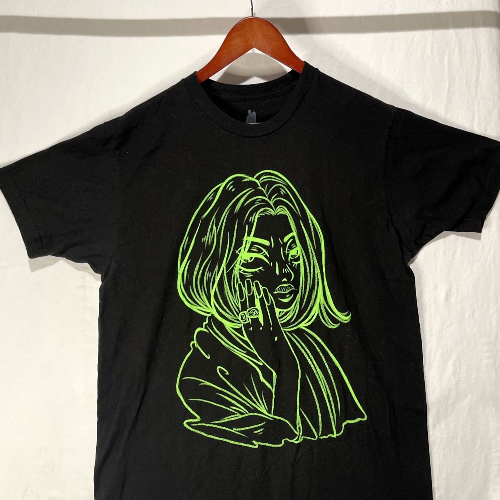Vintage Billie Eilish Shirt Mens Medium Black Short Sleeve Tee Size US M / EU 48-50 / 2 - 2 Thumbnail