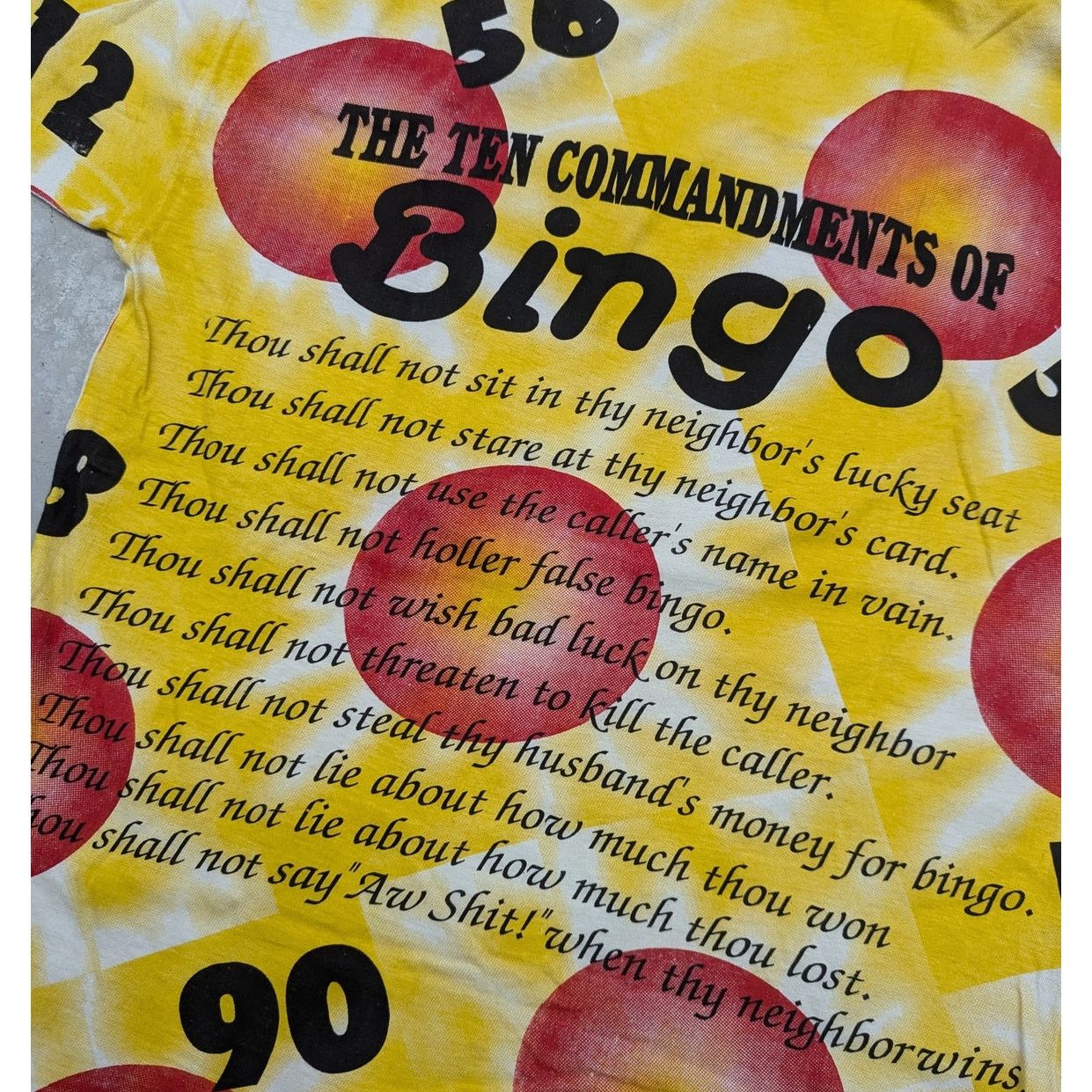 Ten C × Vintage Vintage The Ten Commandments of Bingo All Over Print t-shirt Size US L / EU 52-54 / 3 - 2 Thumbnail