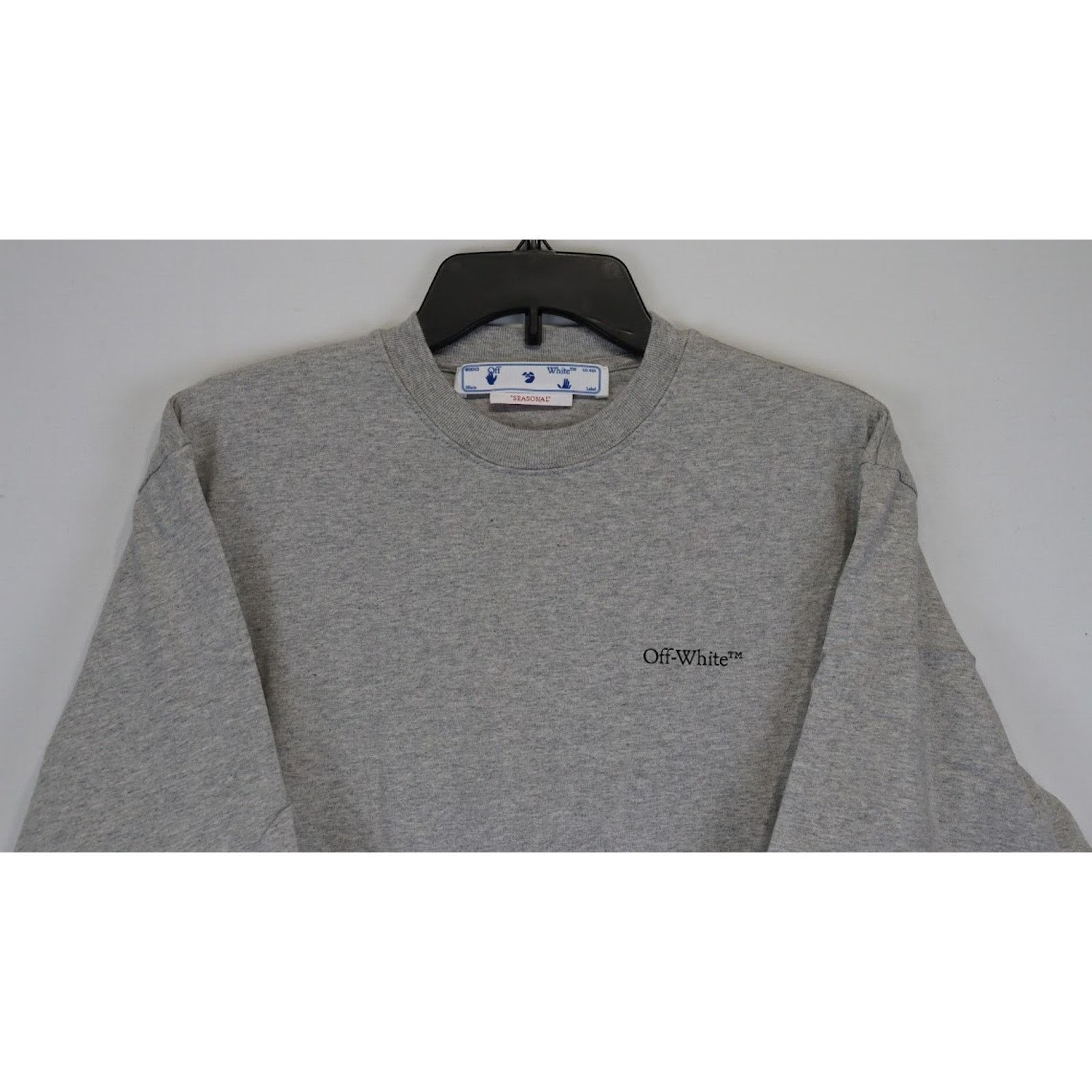 Off-White o1rshd1 Q:2 / DUP /Jumbo Arrow Double Long Sleeve Tee Grey Size US XL / EU 56 / 4 - 3 Thumbnail