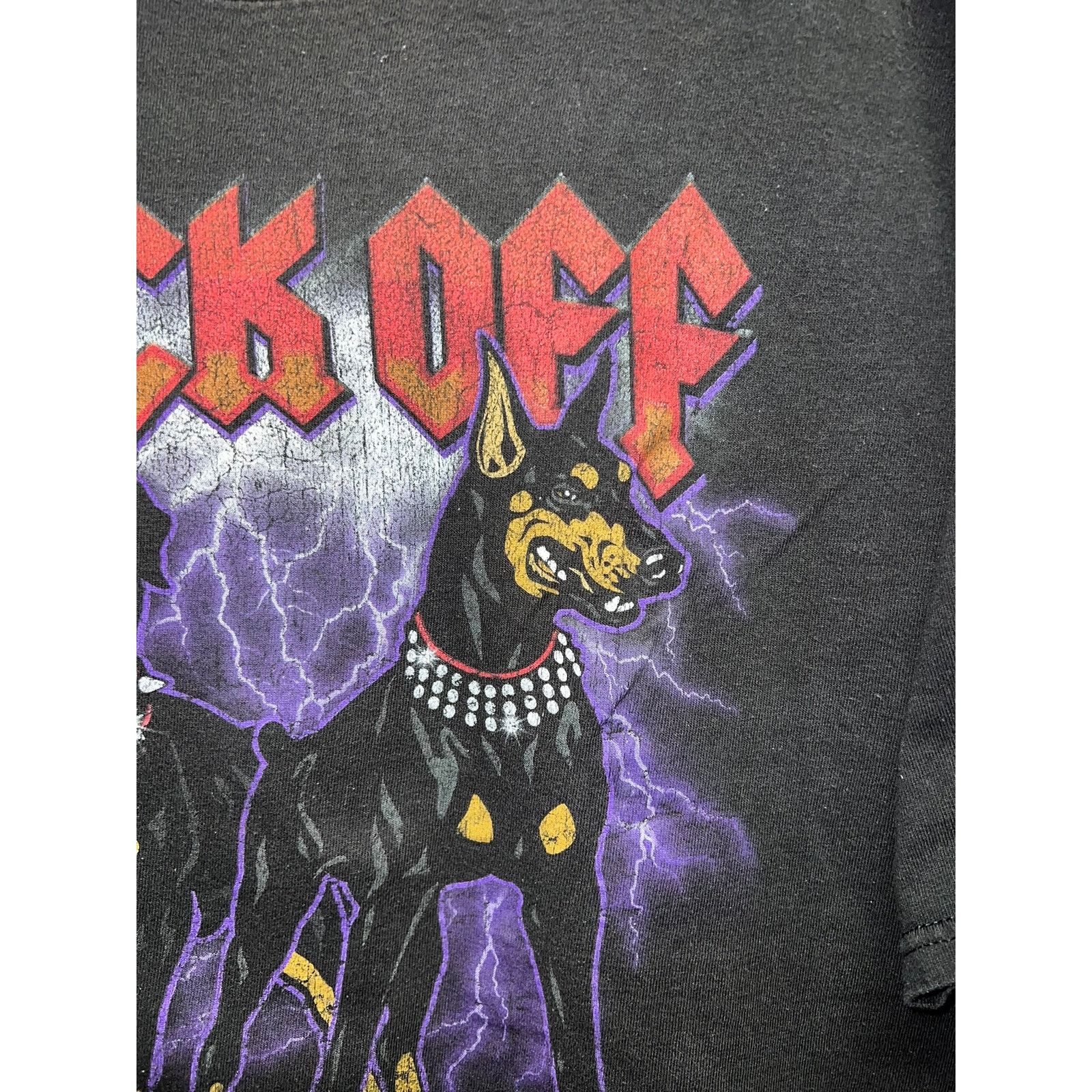 Vintage Copied - Dom Back Off Shirt Black Graphic Dog Lightning 3XL Size US XXL / EU 58 / 5 - 4 Thumbnail