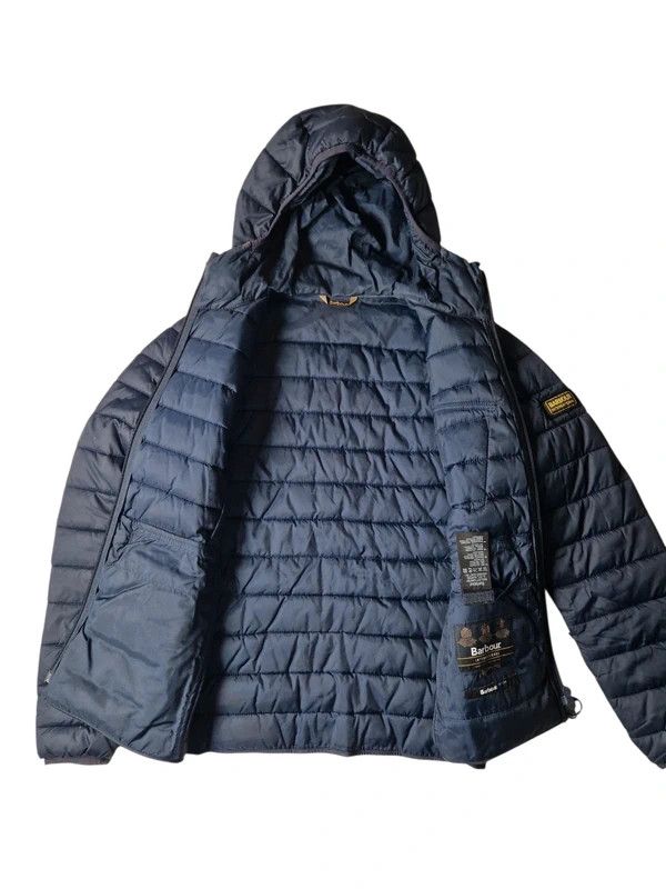 Barbour Barbour International Navy Hooded Quilted Jacket (Size S) Size US S / EU 44-46 / 1 - 5 Thumbnail