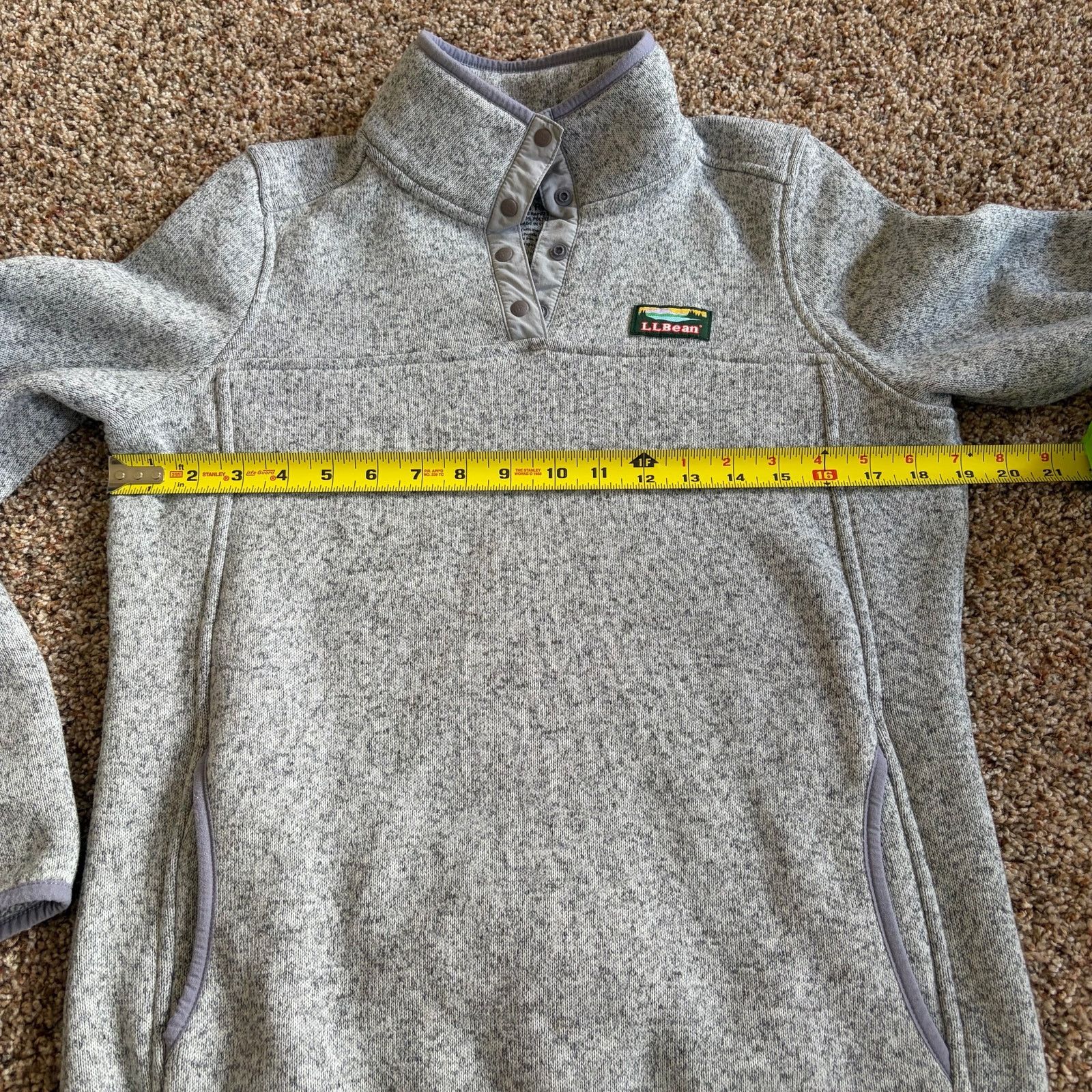 L.L. Bean L.L. Bean Women's Pullover Sweater Fleece Quarter Snap Sz M Size M / US 6-8 / IT 42-44 - 5 Thumbnail