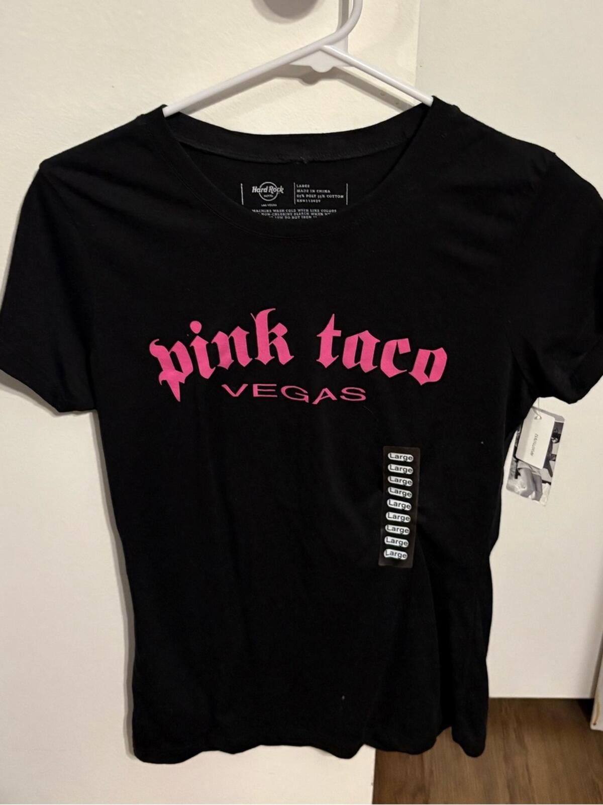 Hard Rock Cafe Pink Taco Vegas Black Tee Size L / US 10 / IT 46 - 1 Thumbnail