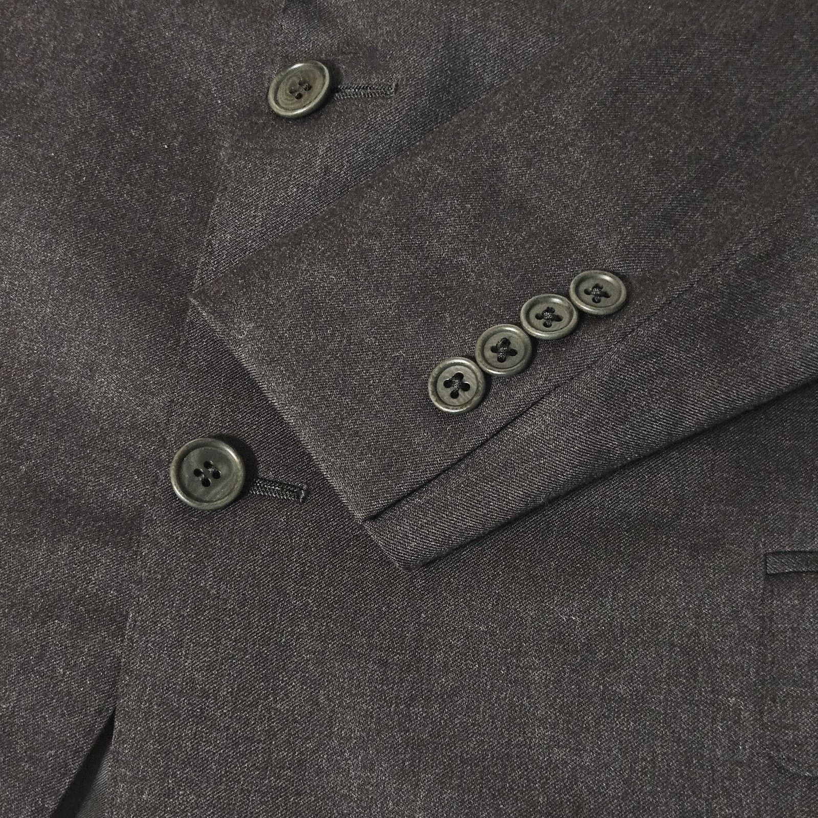 Canali Canali Blazer 46 CHARCOAL Sport Coat Wool Jacket Italy Men's Size 46R - 4 Thumbnail