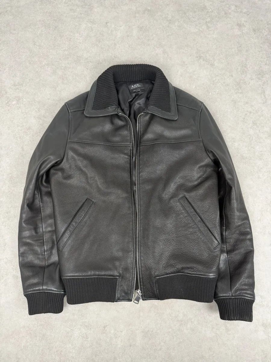 A.P.C. A.P.C. Black Calfskin Leather Jacket Size US L / EU 52-54 / 3 - 5 Thumbnail