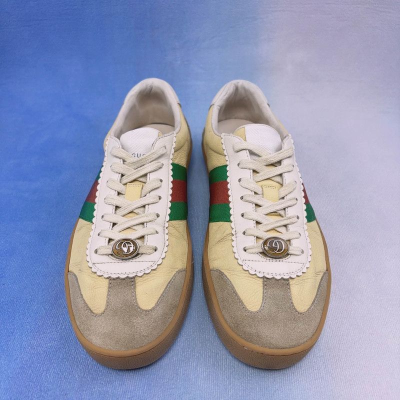 Gucci Gucci G74 Web Leather Sneakers for Men - Size US 9 / EU 42 - 2 Thumbnail