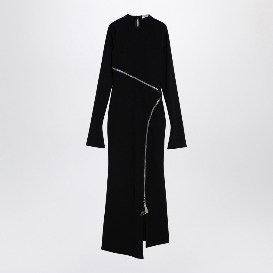 The Attico o1d2blof1024 Midi Dress With Zip In Black Size XS / US 0-2 / IT 36-38 - 1 Thumbnail