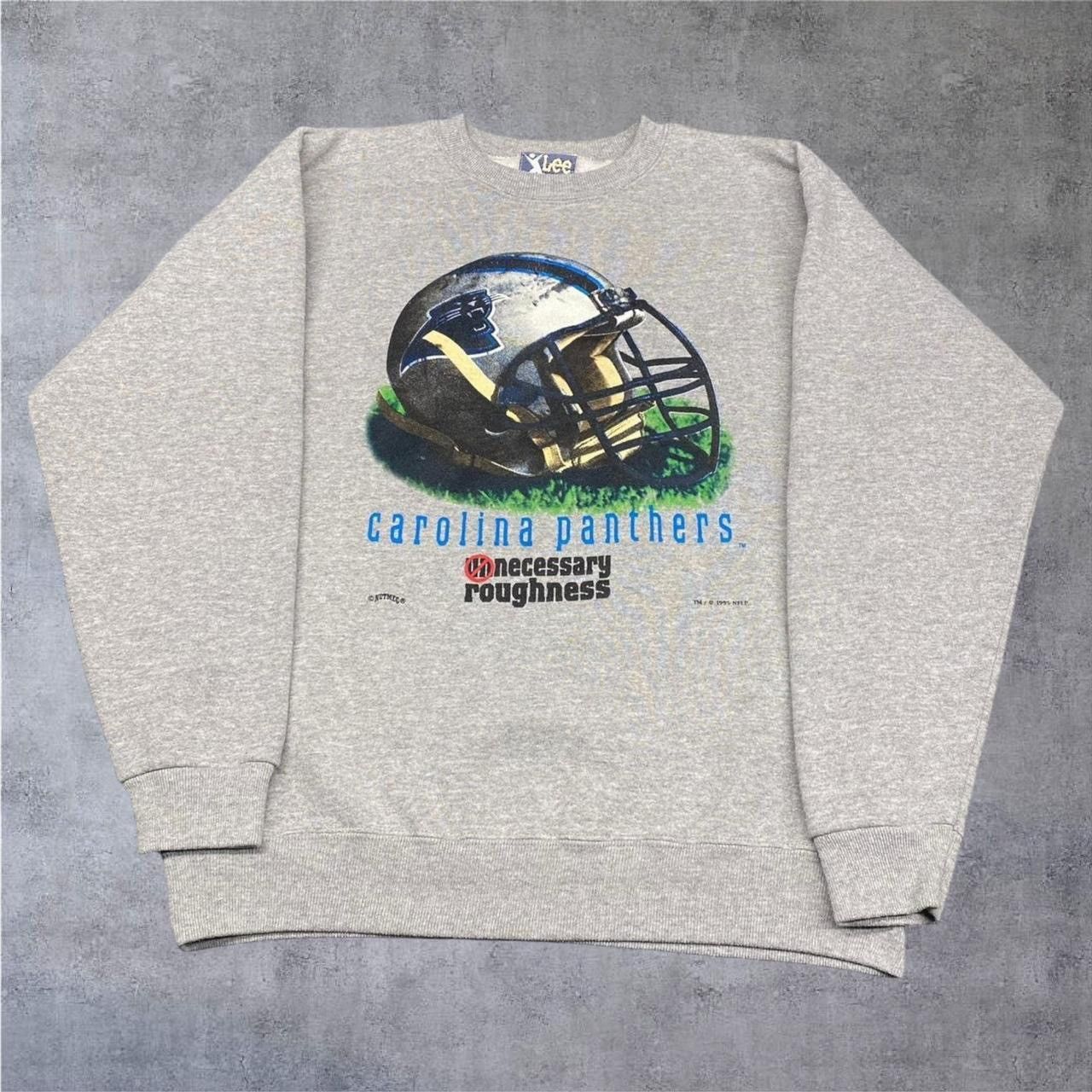 Lee × Vintage Vintage Carolina Panthers Sweatshirt Size US XL / EU 56 / 4 - 1 Thumbnail