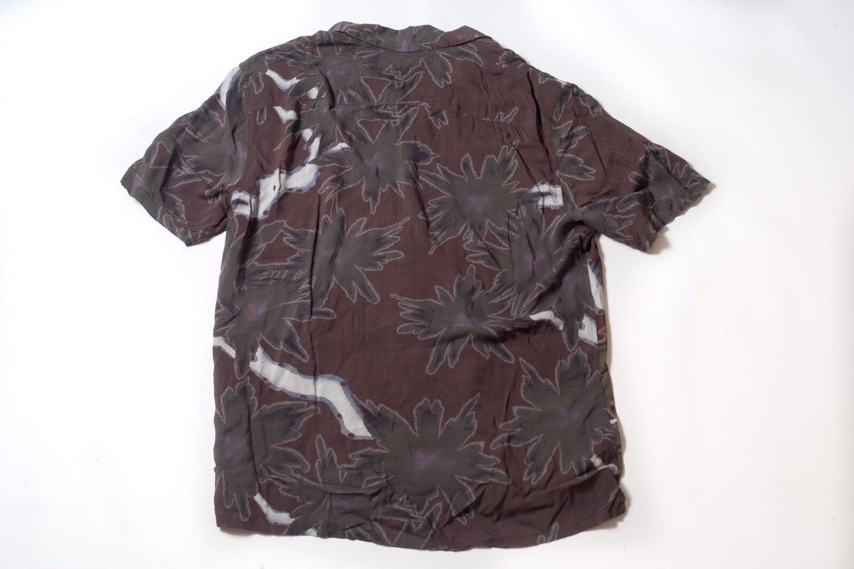 Allsaints ALL SAINTS Brown Camo Short Sleeve Zapata Viscose Shirt Size US L / EU 52-54 / 3 - 6 Thumbnail